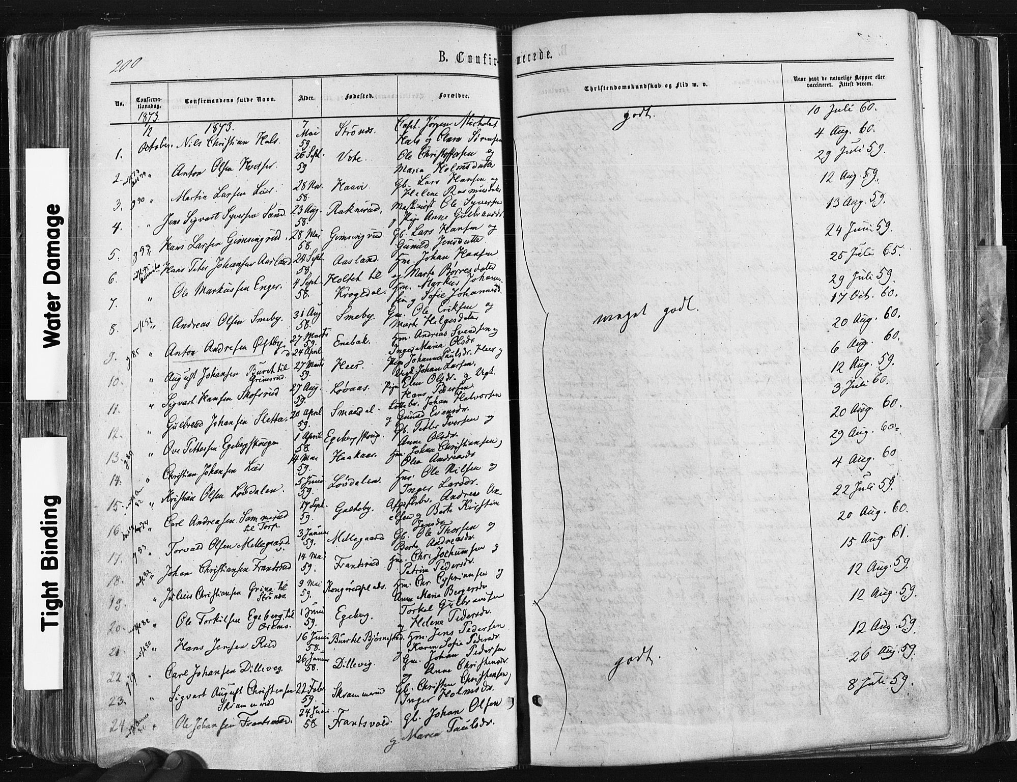Trøgstad prestekontor Kirkebøker, SAO/A-10925/F/Fa/L0009: Parish register (official) no. I 9, 1865-1877, p. 200