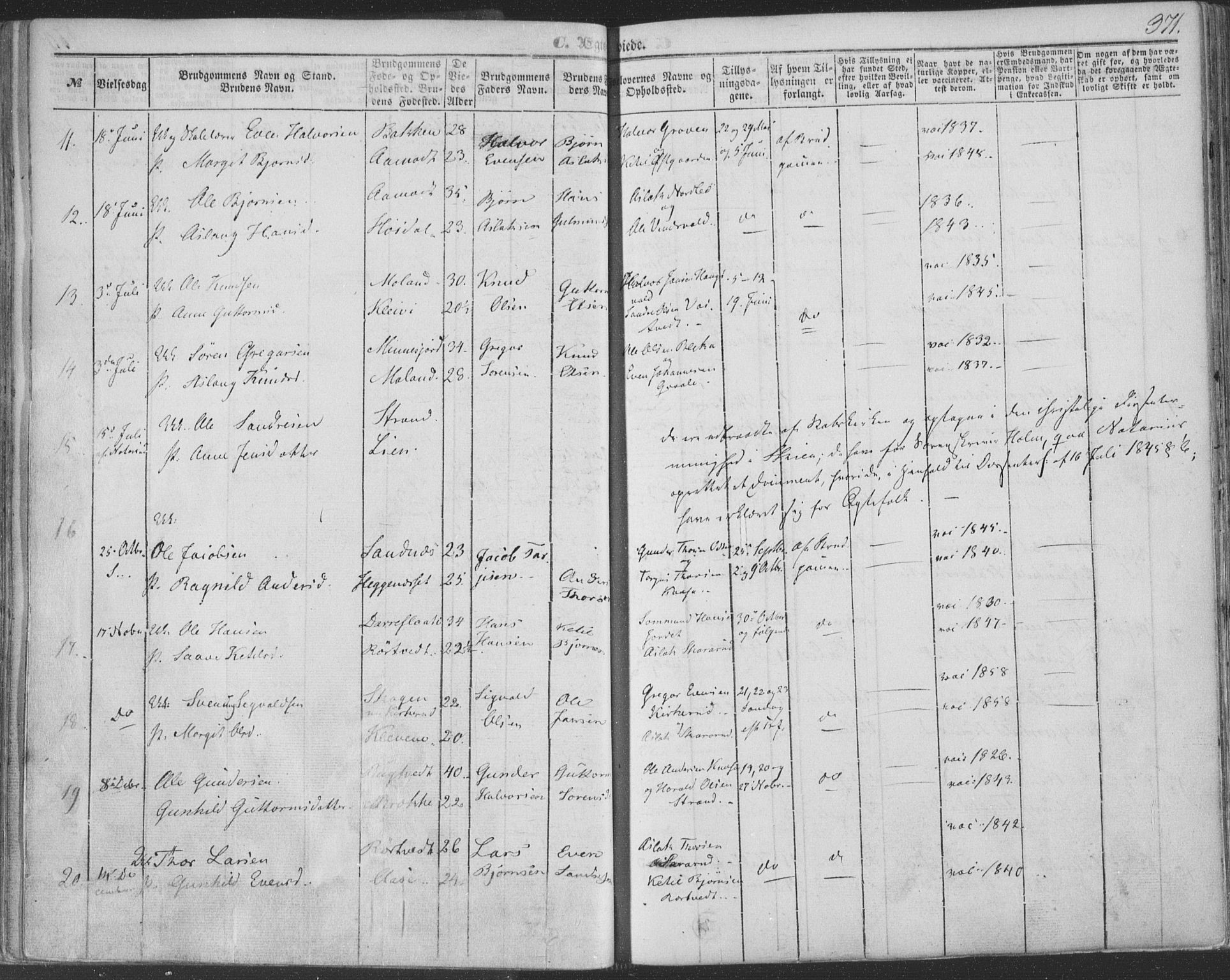 Seljord kirkebøker, SAKO/A-20/F/Fa/L012b: Parish register (official) no. I 12B, 1850-1865, p. 371