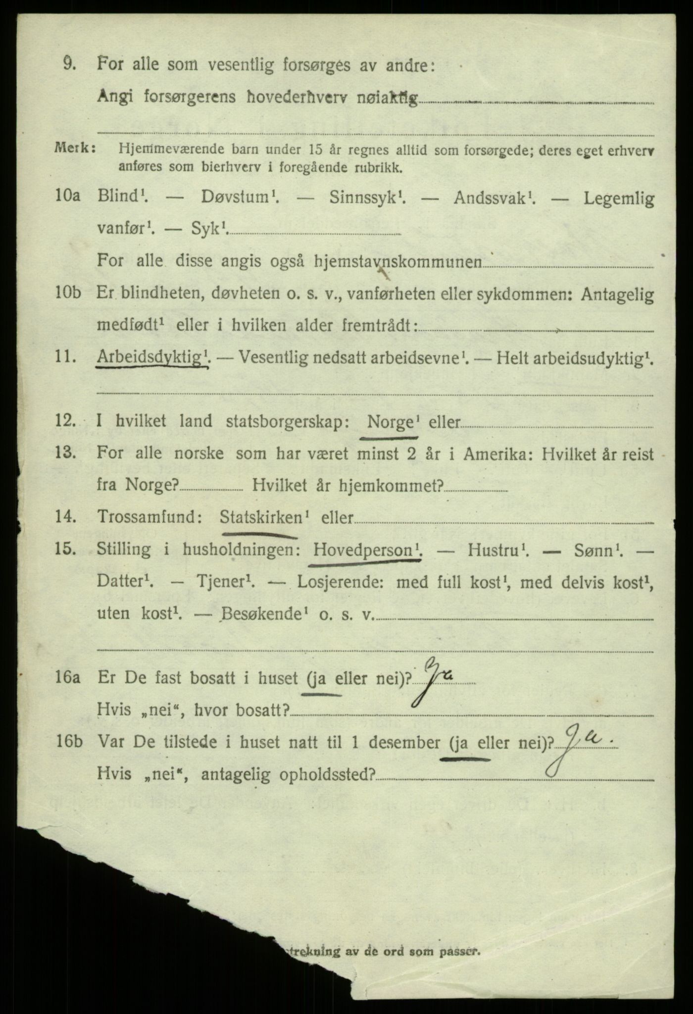 SAB, 1920 census for Alversund, 1920, p. 5311