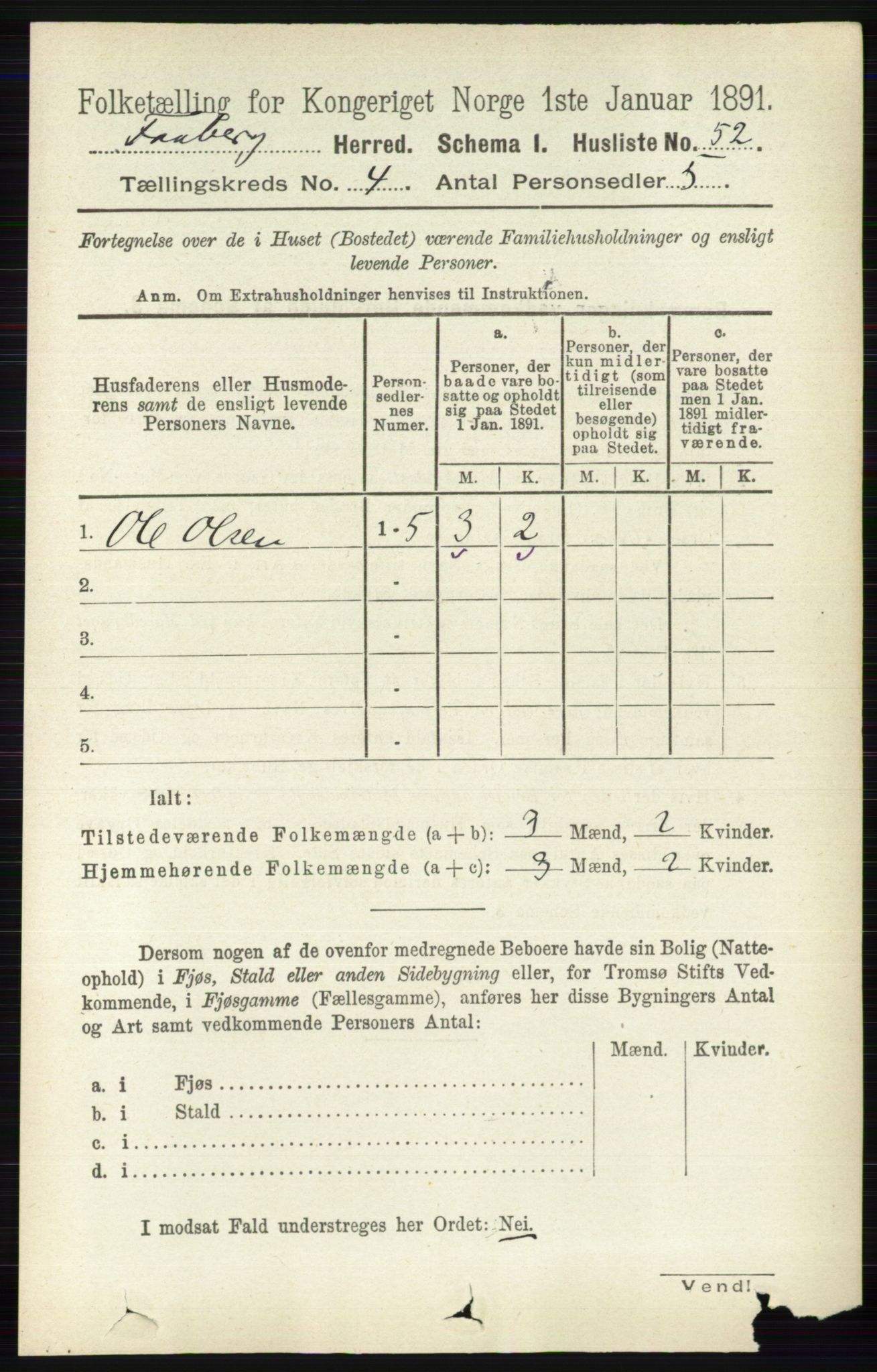 RA, 1891 census for 0524 Fåberg, 1891, p. 1217