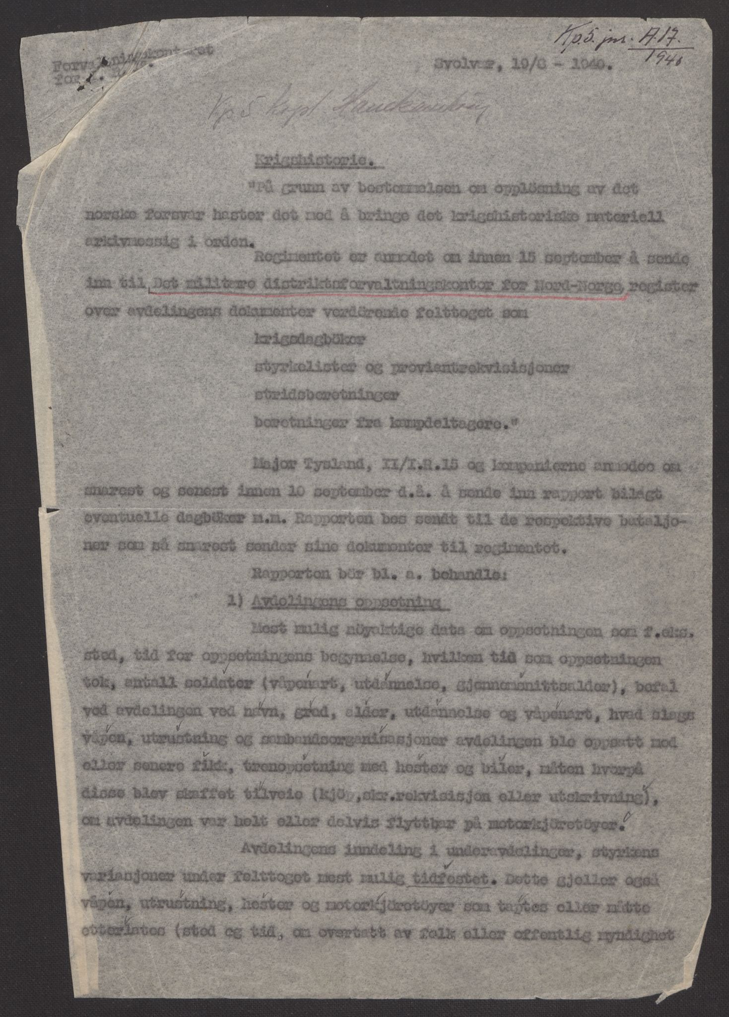 Forsvaret, Forsvarets krigshistoriske avdeling, AV/RA-RAFA-2017/Y/Yb/L0147: II-C-11-622  -  6. Divisjon, 1940, p. 248
