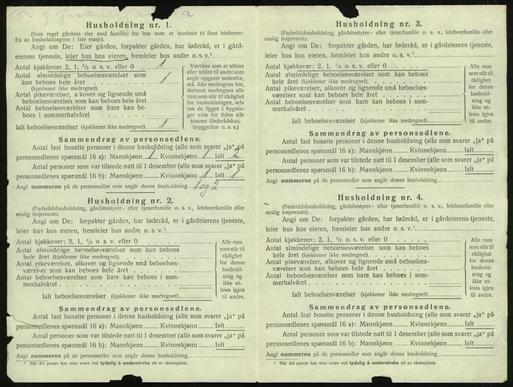 SAT, 1920 census for Bremsnes, 1920, p. 50