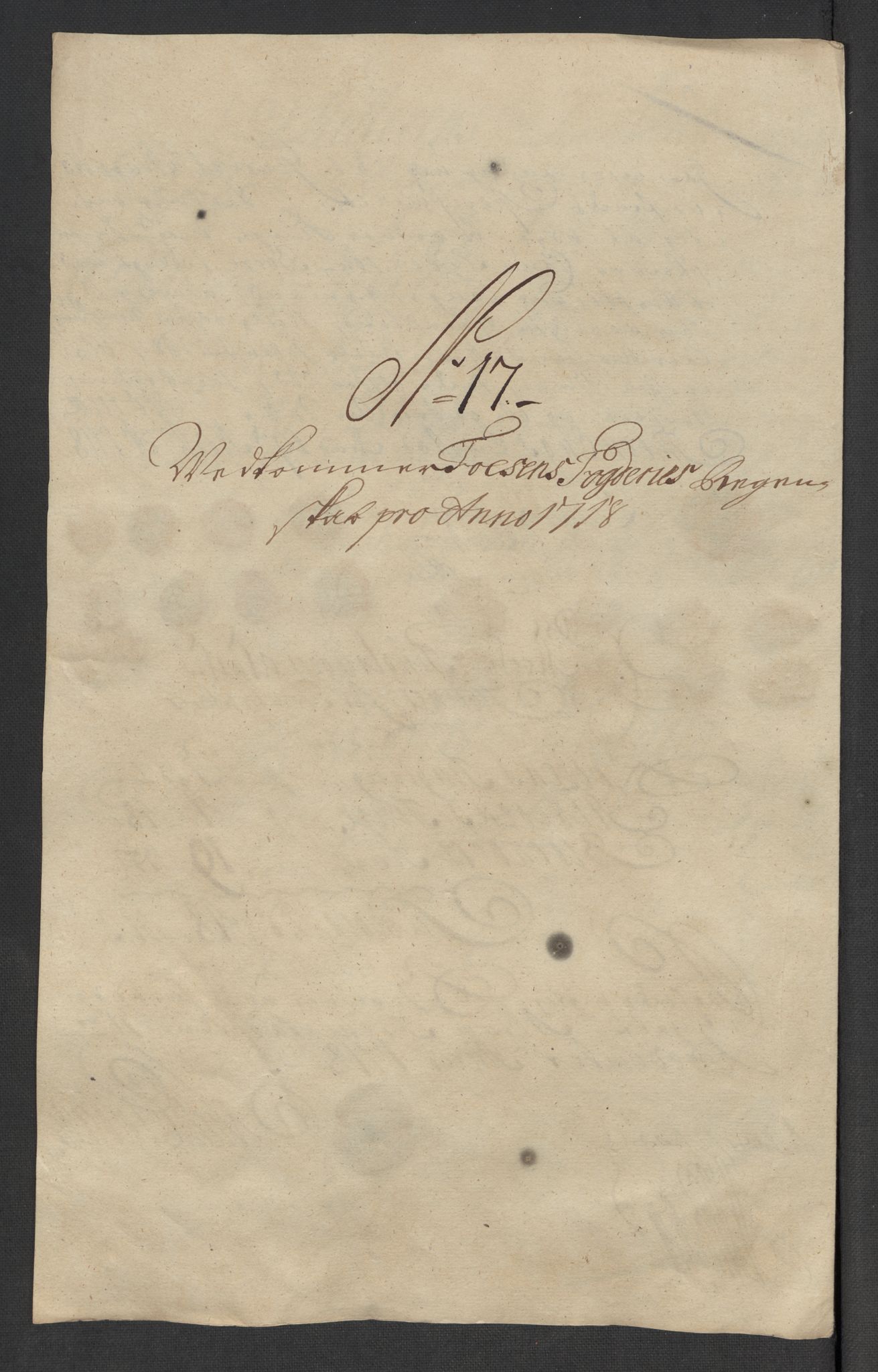 Rentekammeret inntil 1814, Reviderte regnskaper, Fogderegnskap, RA/EA-4092/R57/L3866: Fogderegnskap Fosen, 1718, p. 127