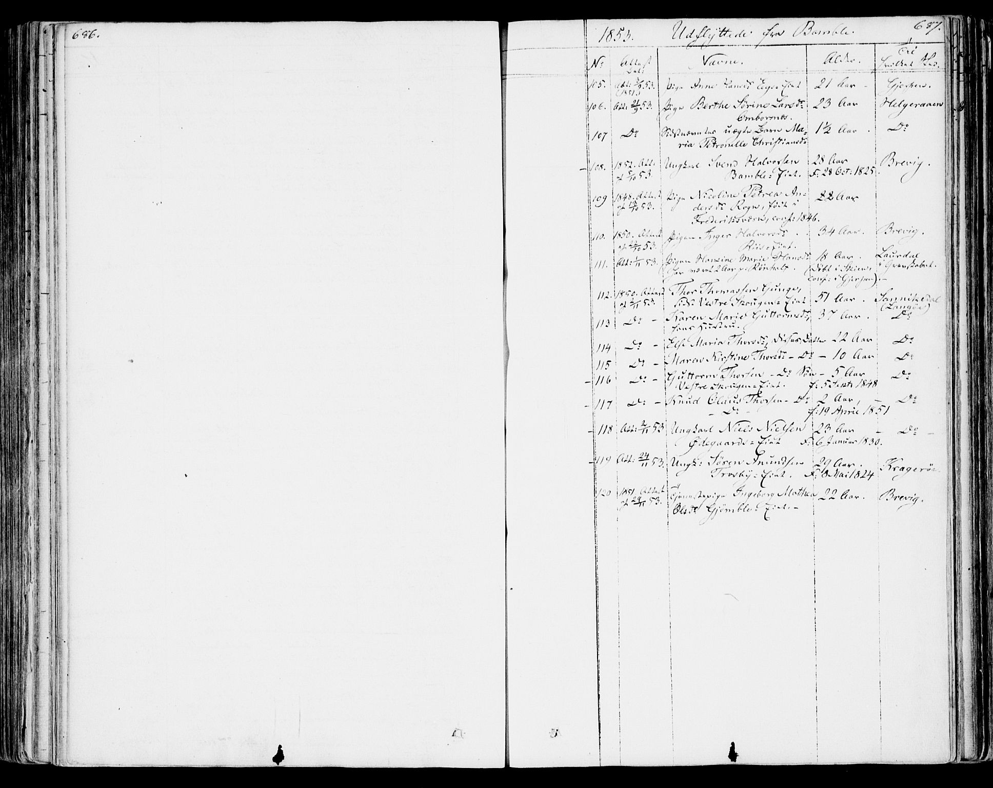 Bamble kirkebøker, SAKO/A-253/F/Fa/L0004: Parish register (official) no. I 4, 1834-1853, p. 686-687