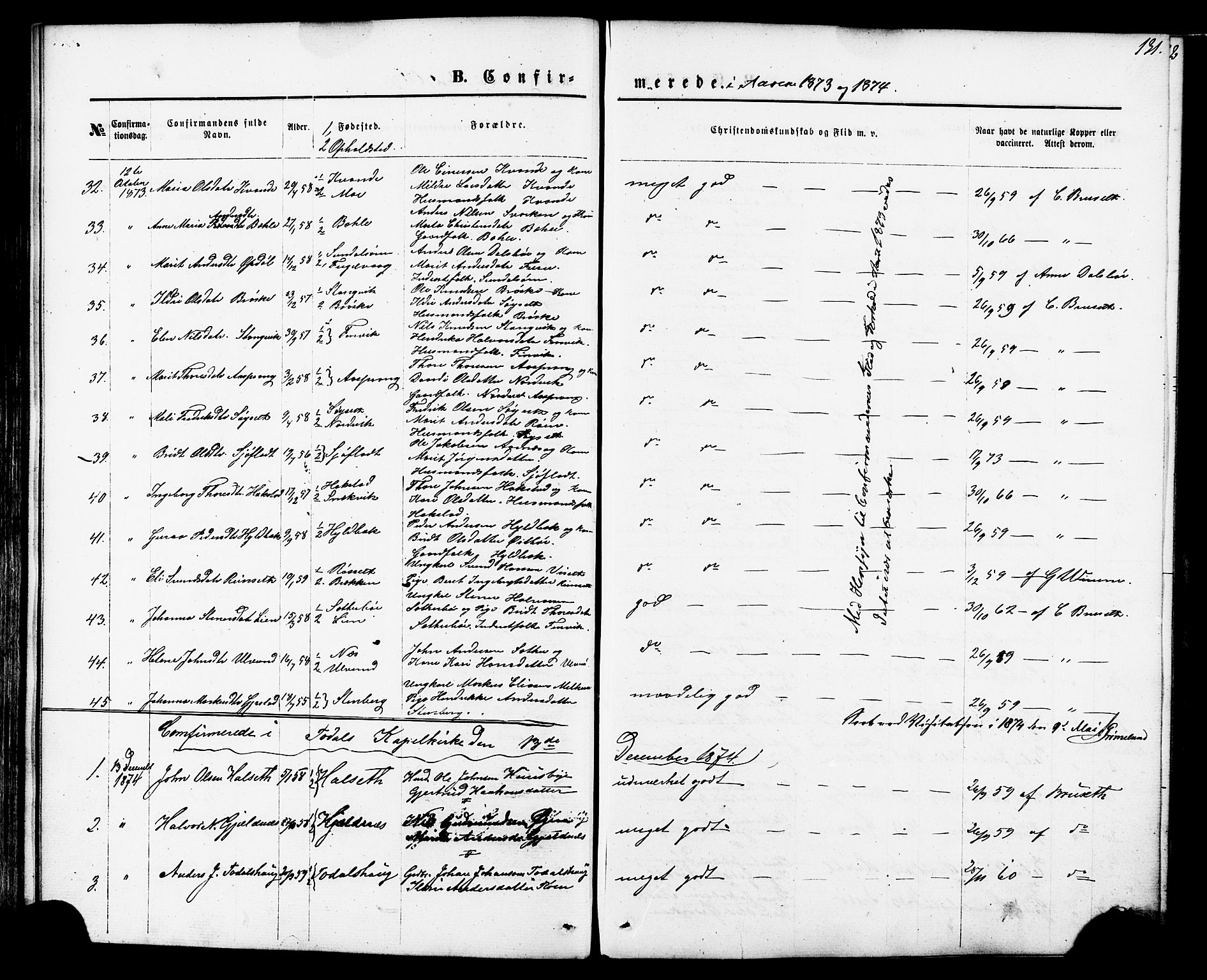 Ministerialprotokoller, klokkerbøker og fødselsregistre - Møre og Romsdal, AV/SAT-A-1454/592/L1027: Parish register (official) no. 592A05, 1865-1878, p. 131