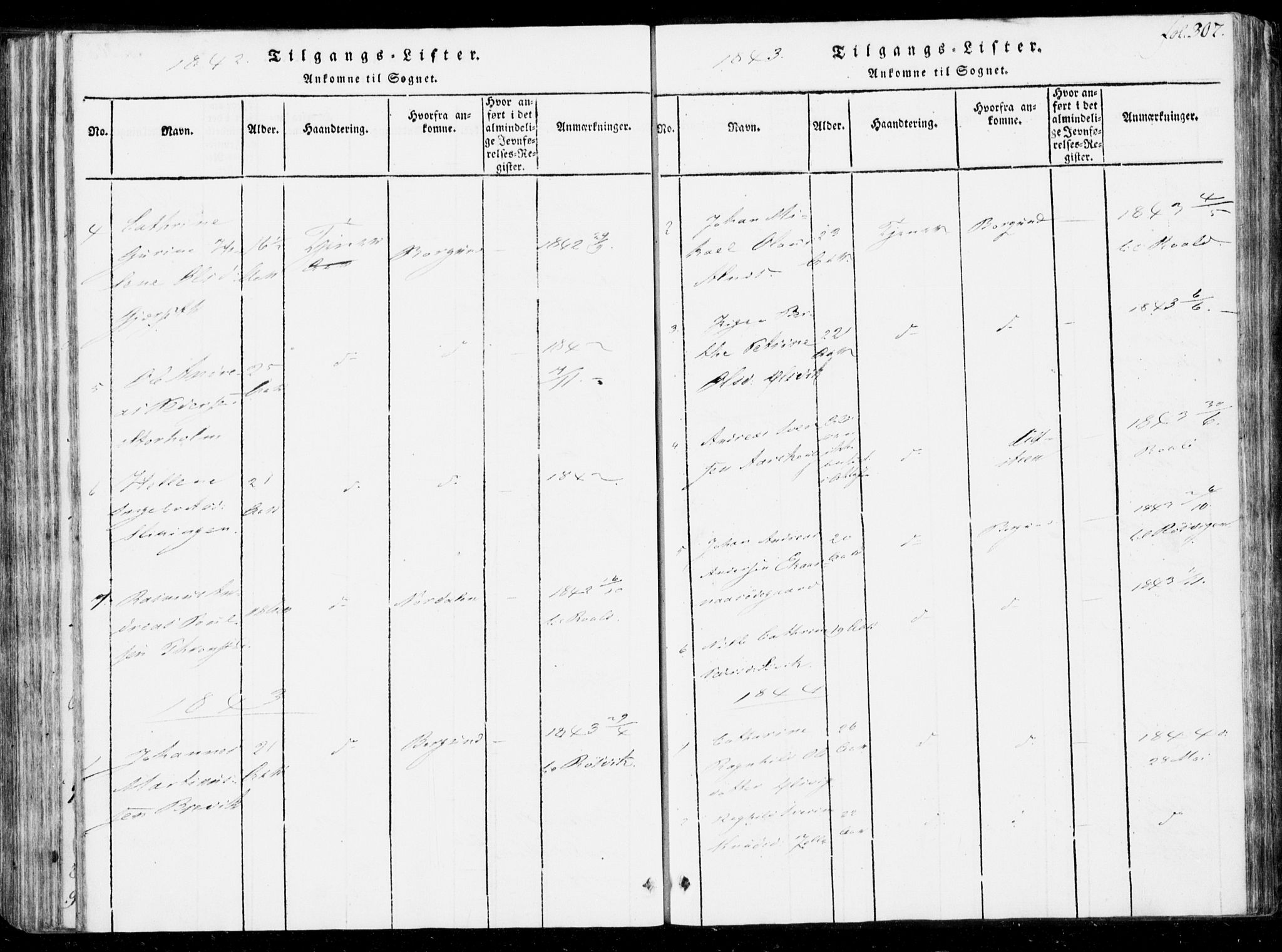 Ministerialprotokoller, klokkerbøker og fødselsregistre - Møre og Romsdal, SAT/A-1454/537/L0517: Parish register (official) no. 537A01, 1818-1862, p. 307