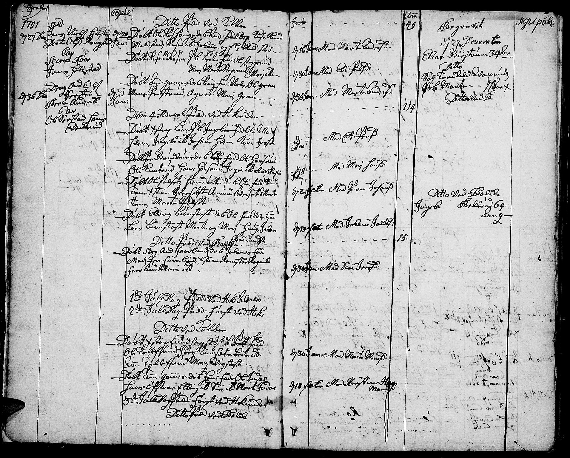 Toten prestekontor, SAH/PREST-102/H/Ha/Haa/L0004: Parish register (official) no. 4, 1751-1761, p. 9