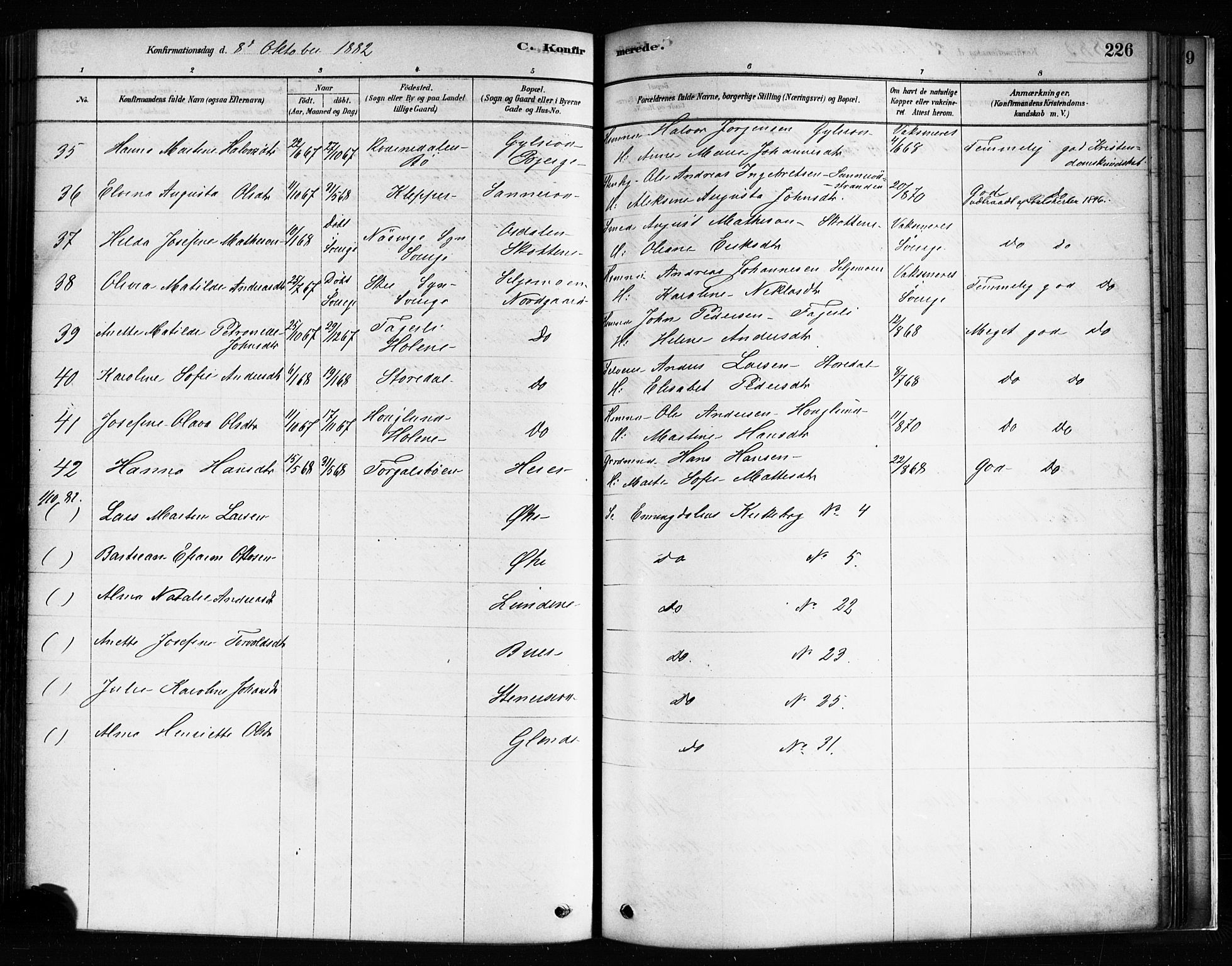 Idd prestekontor Kirkebøker, AV/SAO-A-10911/F/Fc/L0006a: Parish register (official) no. III 6A, 1878-1903, p. 226