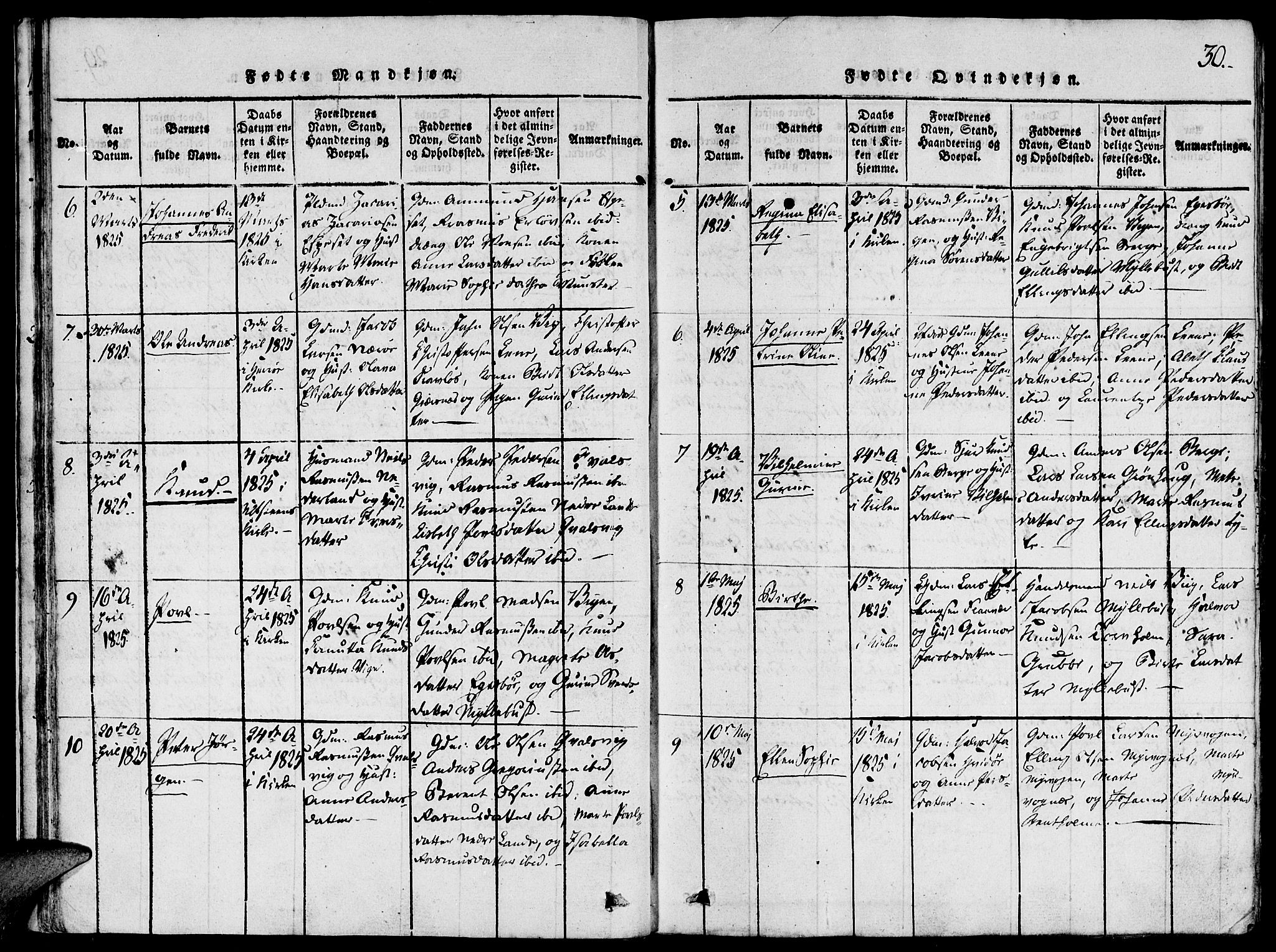 Ministerialprotokoller, klokkerbøker og fødselsregistre - Møre og Romsdal, SAT/A-1454/507/L0069: Parish register (official) no. 507A04, 1816-1841, p. 30