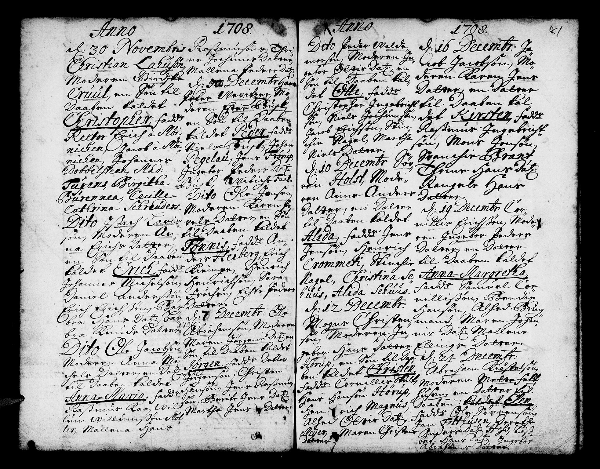 Nykirken Sokneprestembete, AV/SAB-A-77101/H/Haa/L0002: Parish register (official) no. A 2, 1700-1723, p. 81