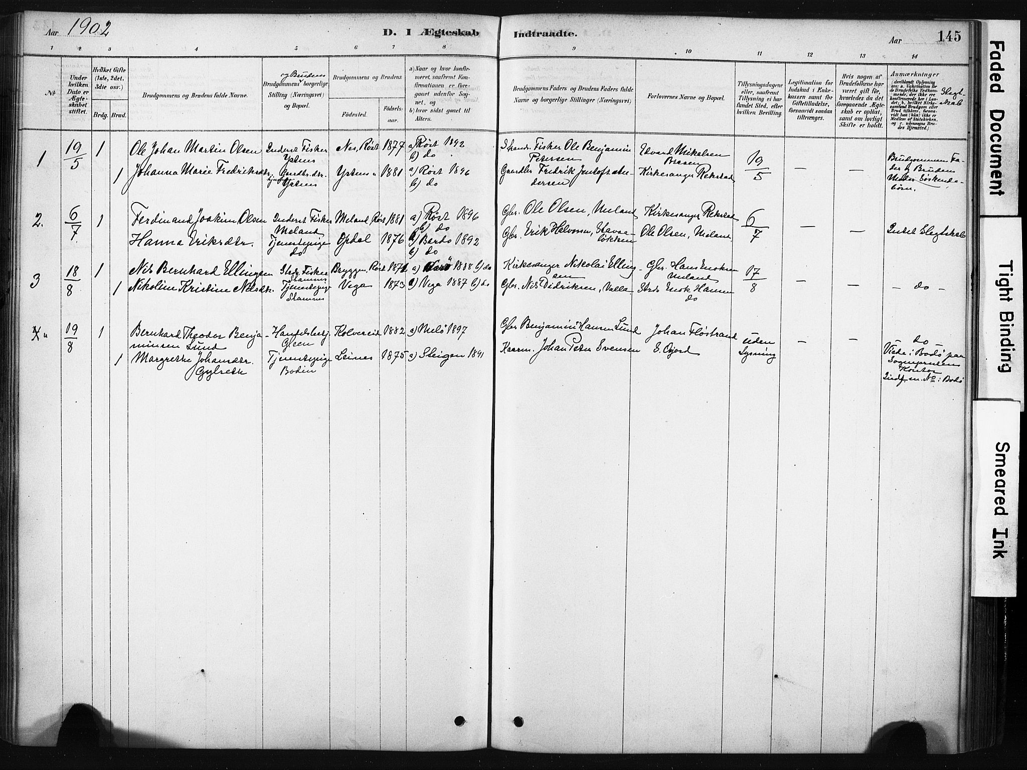 Ministerialprotokoller, klokkerbøker og fødselsregistre - Nordland, AV/SAT-A-1459/808/L0128: Parish register (official) no. 808A01, 1880-1902, p. 145