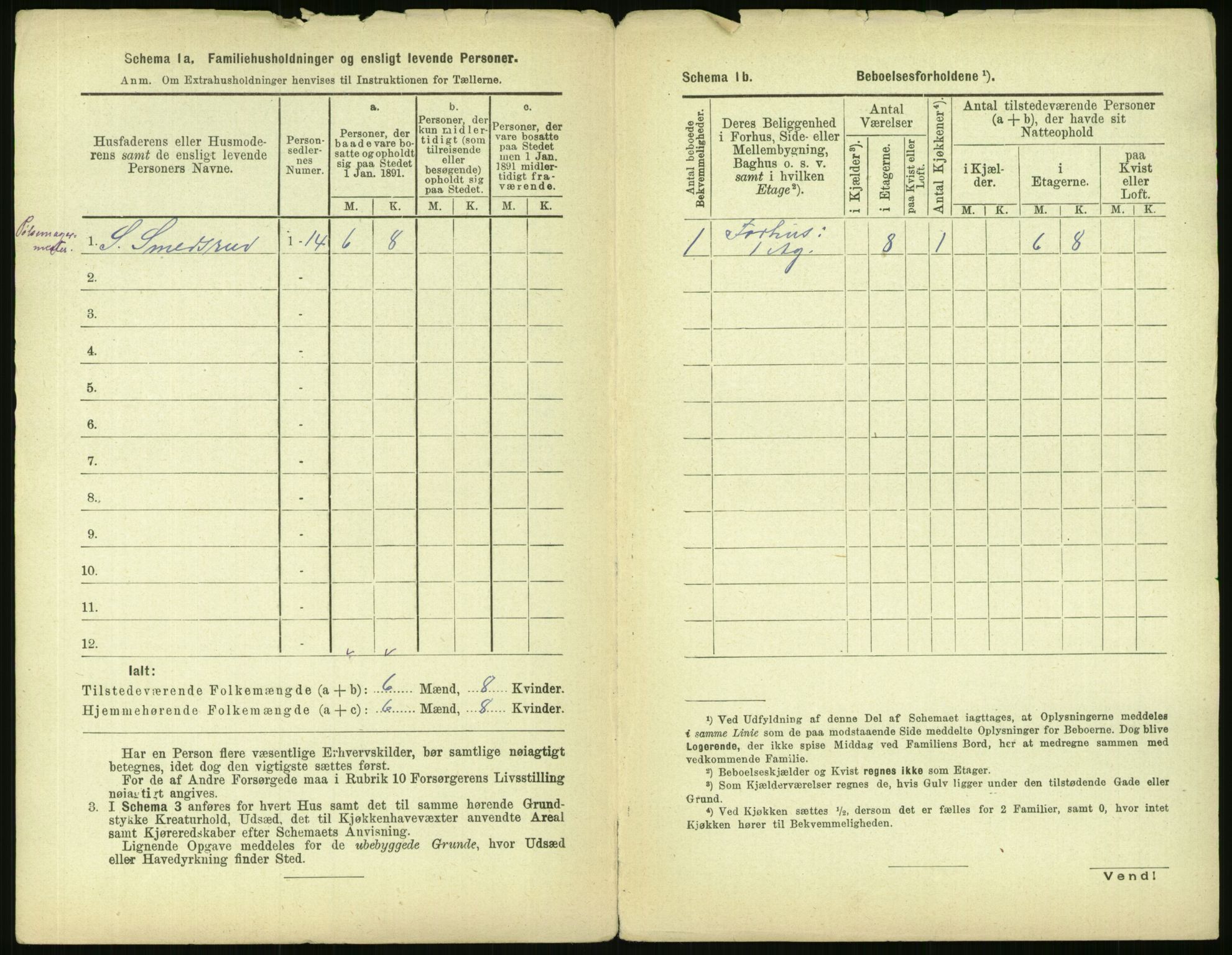 RA, 1891 census for 0301 Kristiania, 1891, p. 90699