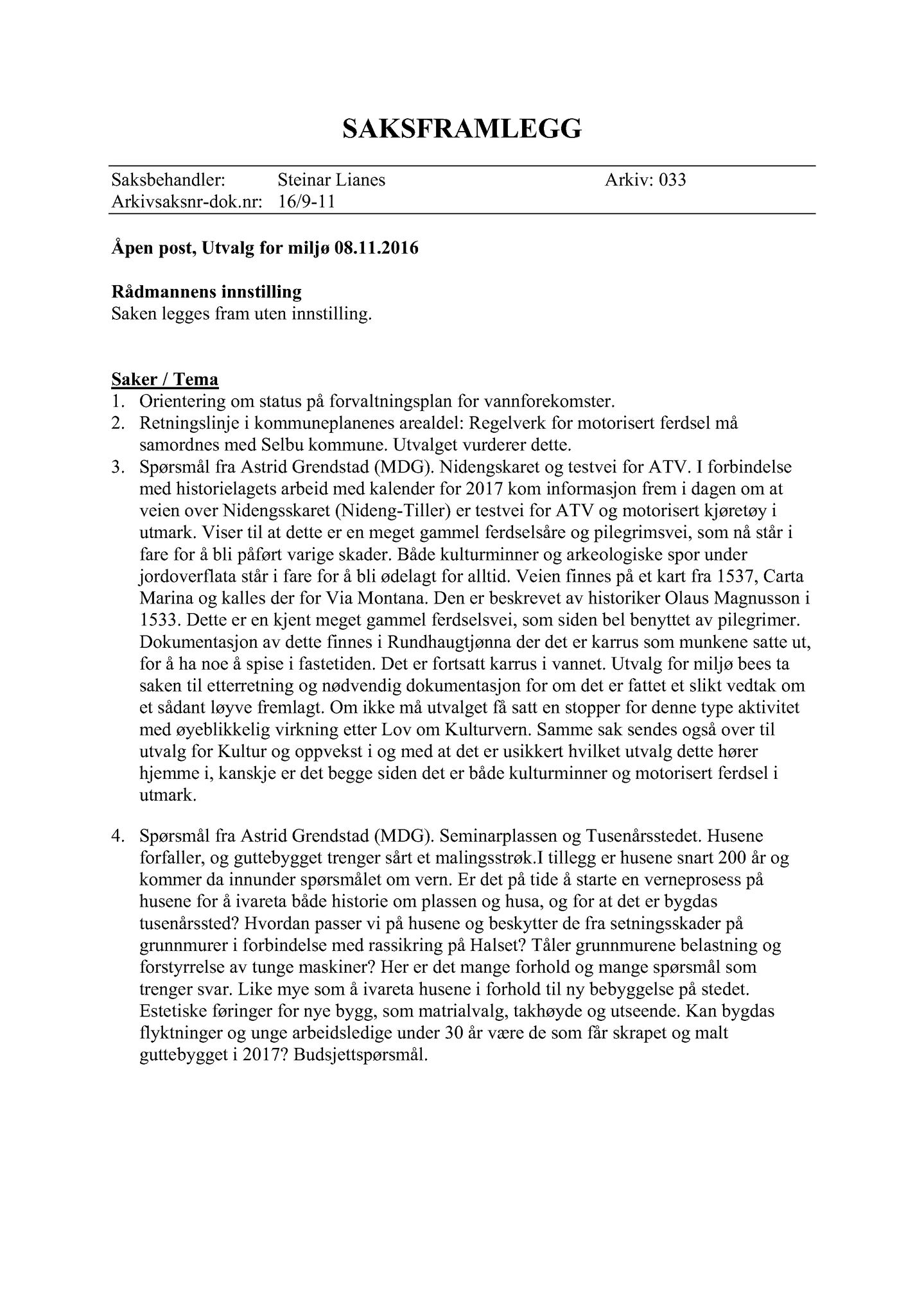 Klæbu Kommune, TRKO/KK/06-UM/L003: Utvalg for miljø - Møtedokumenter 2016, 2016, p. 1623