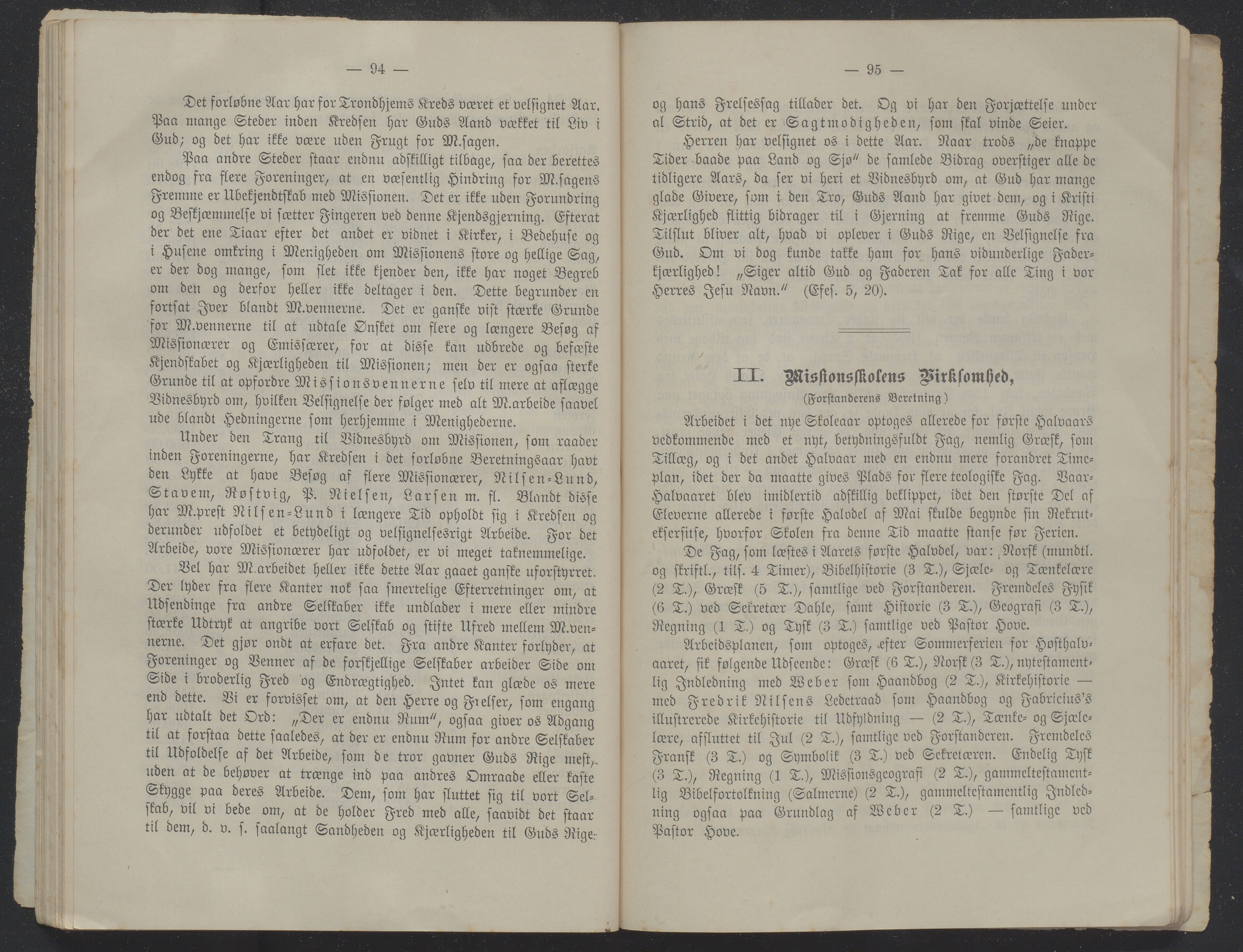 Det Norske Misjonsselskap - hovedadministrasjonen, VID/MA-A-1045/D/Db/Dba/L0340/0005: Beretninger, Bøker, Skrifter o.l   / Årsberetninger. Heftet. 63. , 1904, p. 94-95