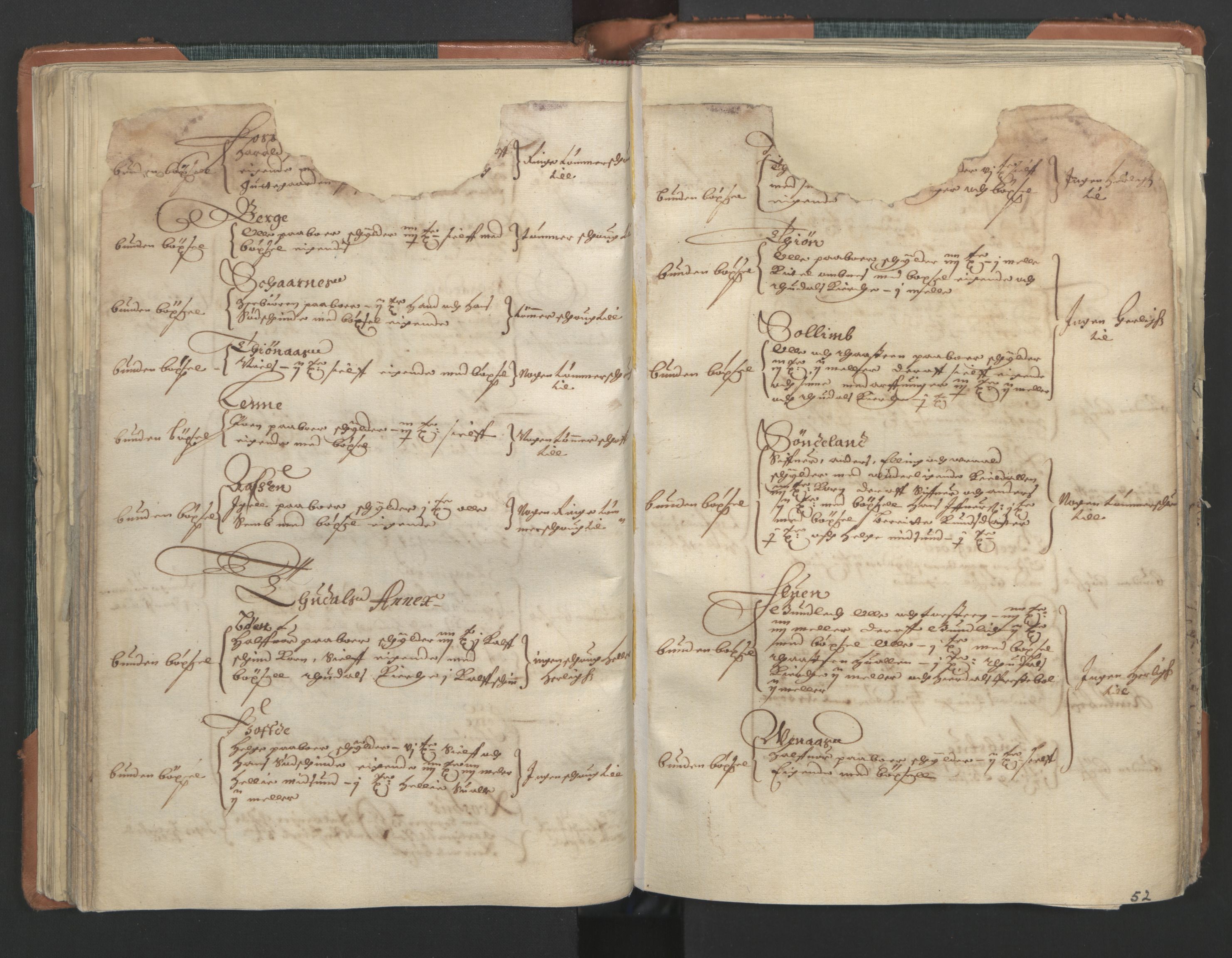 Rentekammeret inntil 1814, Realistisk ordnet avdeling, AV/RA-EA-4070/L/L0017: Skien lagdømme. Alminnelig jordebok for Telemark, Bamble og Numedal, 1661, p. 51b-52a