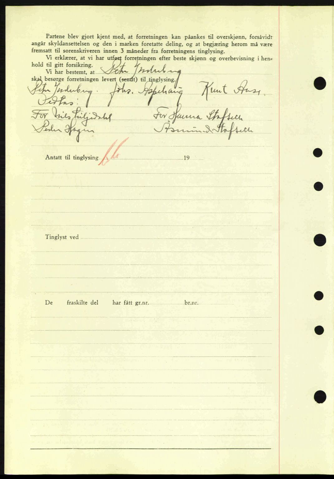 Nordre Sunnmøre sorenskriveri, AV/SAT-A-0006/1/2/2C/2Ca: Mortgage book no. A8, 1939-1940, Diary no: : 216/1940