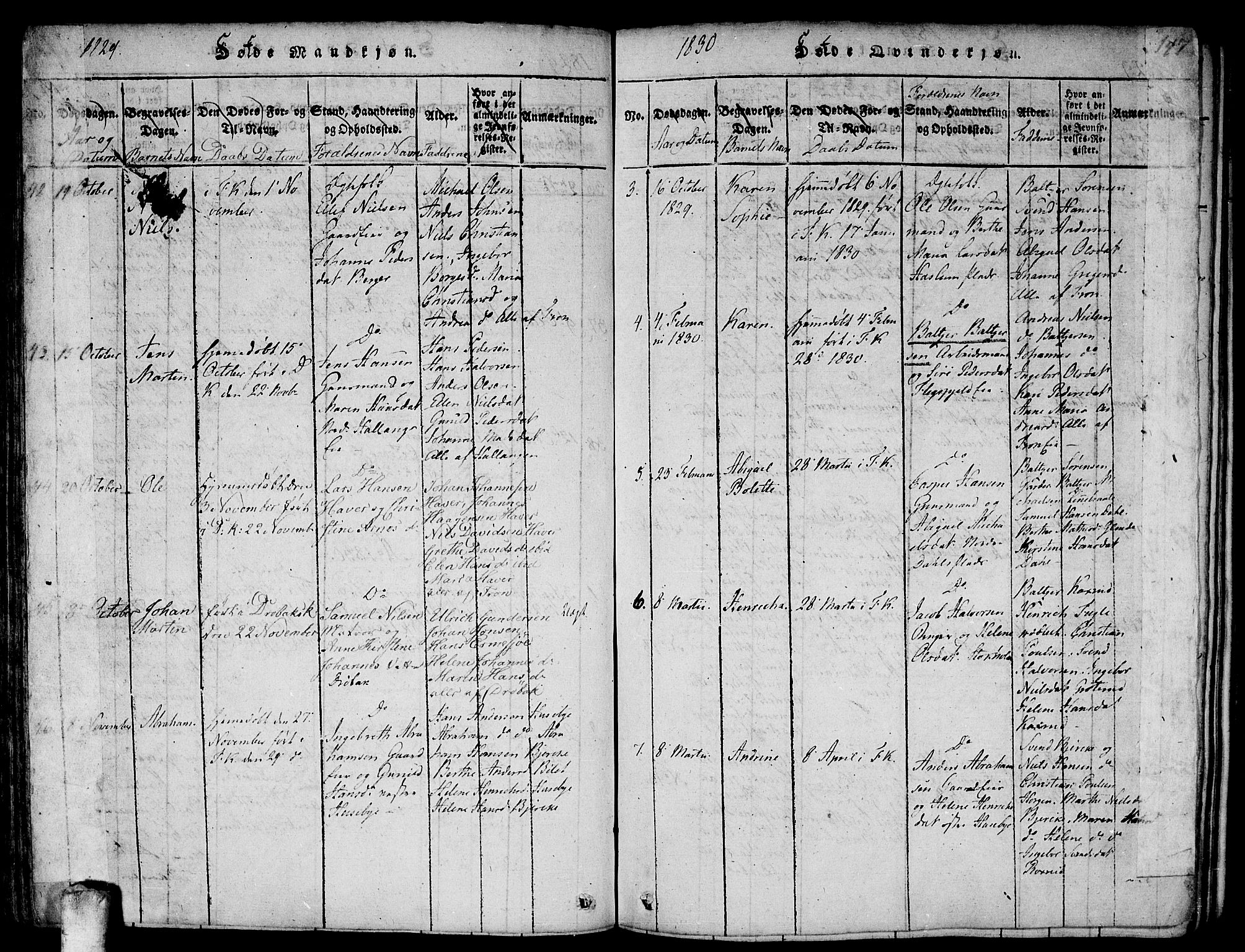 Drøbak prestekontor Kirkebøker, AV/SAO-A-10142a/F/Fa/L0001: Parish register (official) no. I 1, 1816-1842, p. 147