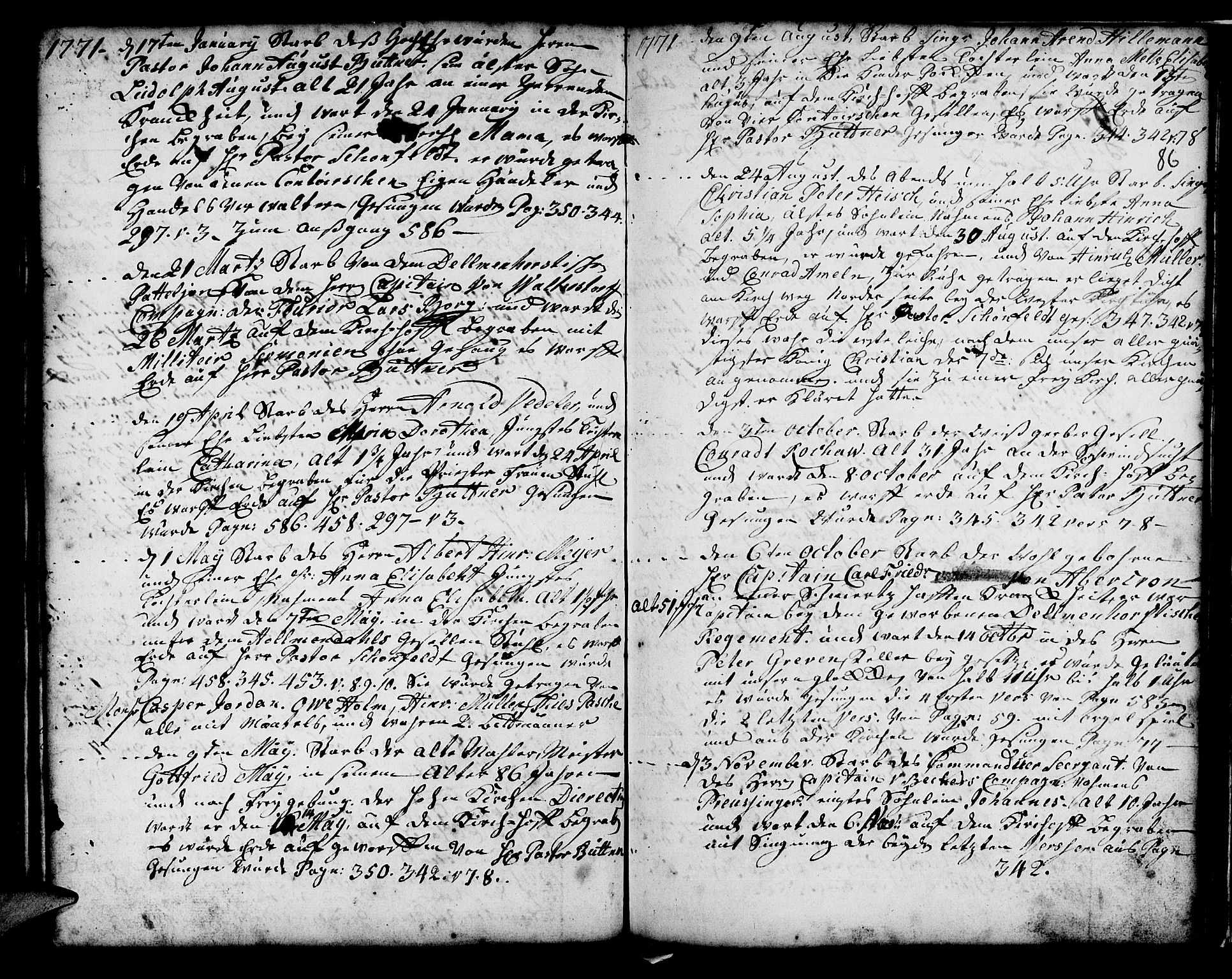 Mariakirken Sokneprestembete, SAB/A-76901/H/Haa/L0001: Parish register (official) no. A 1, 1740-1784, p. 86