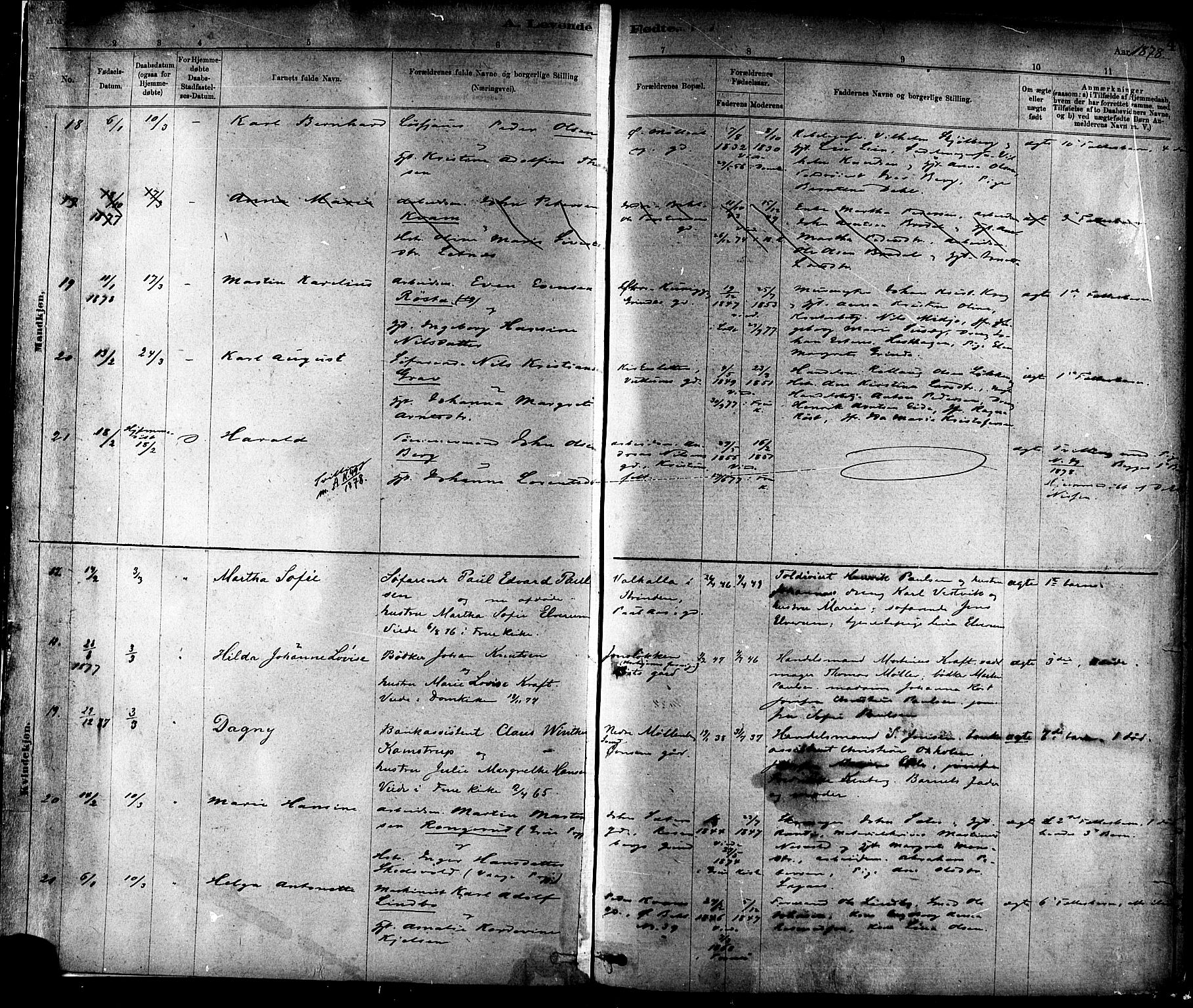 Ministerialprotokoller, klokkerbøker og fødselsregistre - Sør-Trøndelag, SAT/A-1456/604/L0188: Parish register (official) no. 604A09, 1878-1892, p. 4