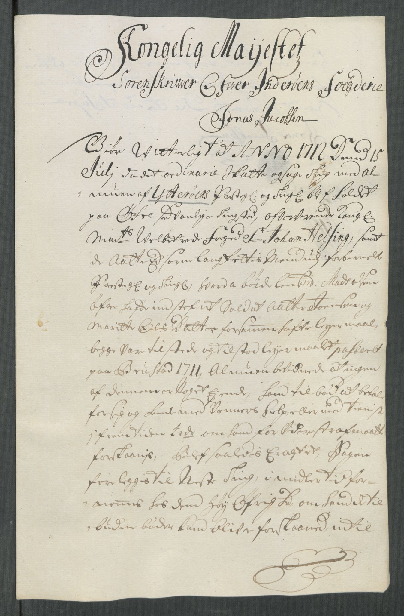 Rentekammeret inntil 1814, Reviderte regnskaper, Fogderegnskap, AV/RA-EA-4092/R63/L4320: Fogderegnskap Inderøy, 1712, p. 227