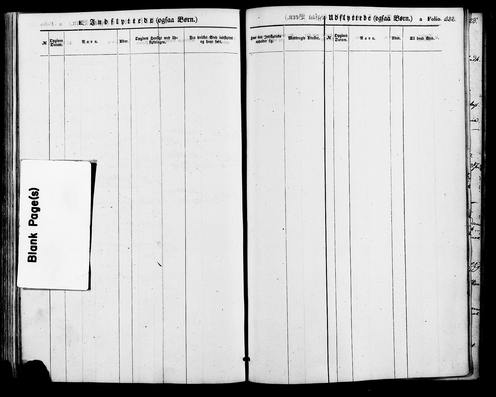 Nord-Audnedal sokneprestkontor, AV/SAK-1111-0032/F/Fa/Fab/L0002: Parish register (official) no. A 2, 1859-1882, p. 222