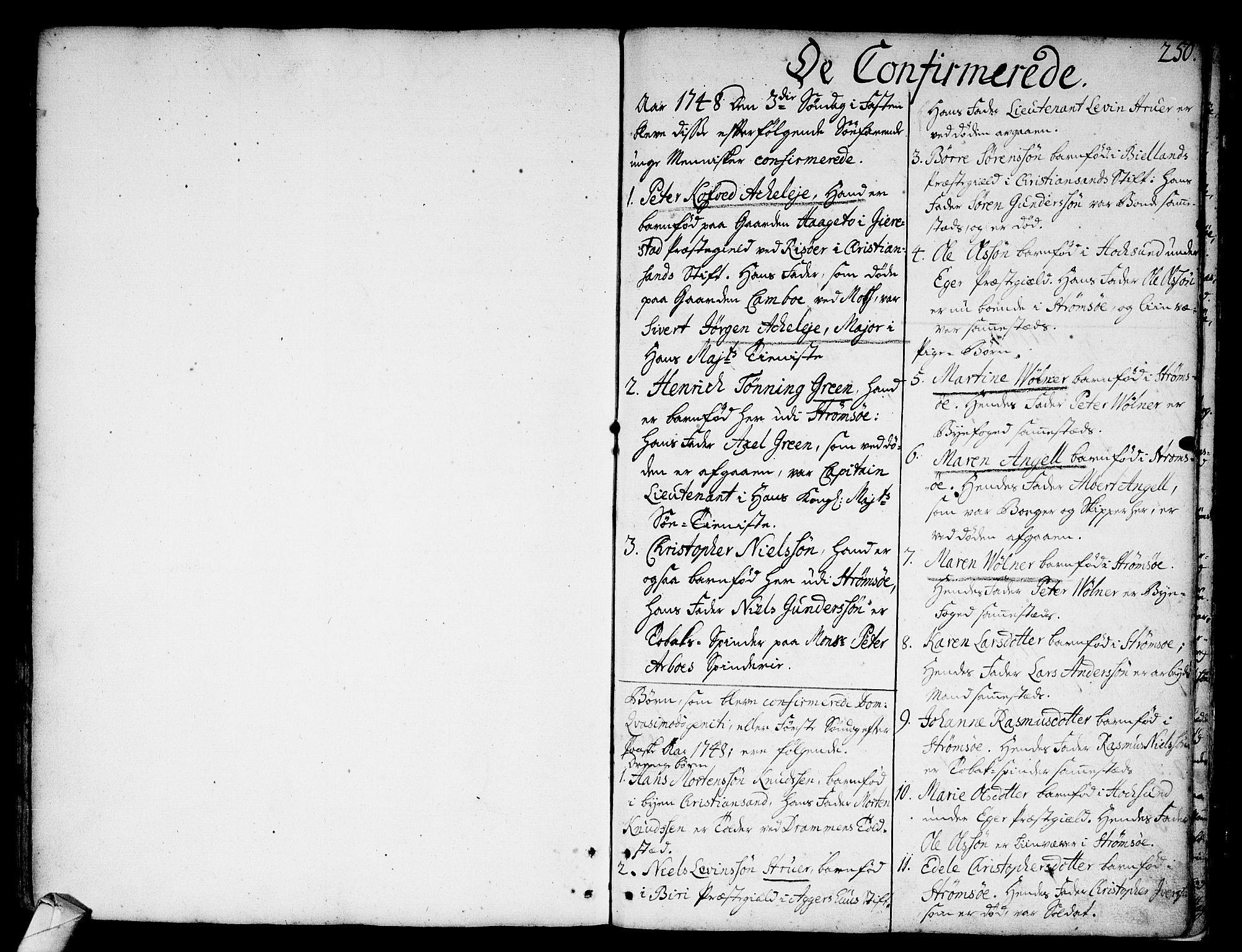 Strømsø kirkebøker, AV/SAKO-A-246/F/Fa/L0008: Parish register (official) no. I 8, 1748-1774, p. 250