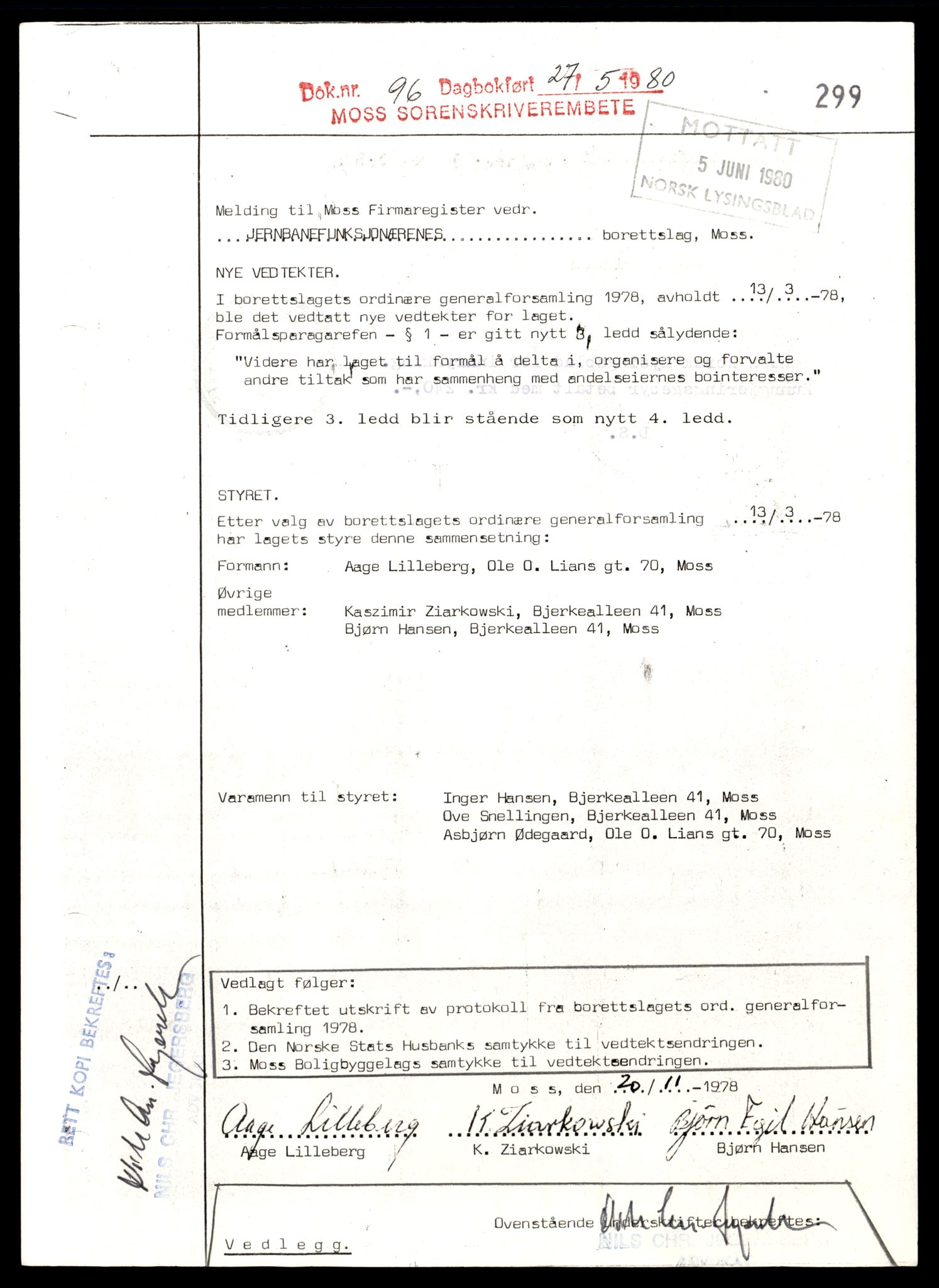 Moss tingrett, AV/SAT-A-10063/K/Ka/Kab/L0017: Slettede og konverterte firmaer, Jer - Ken, 1890-1943, p. 1