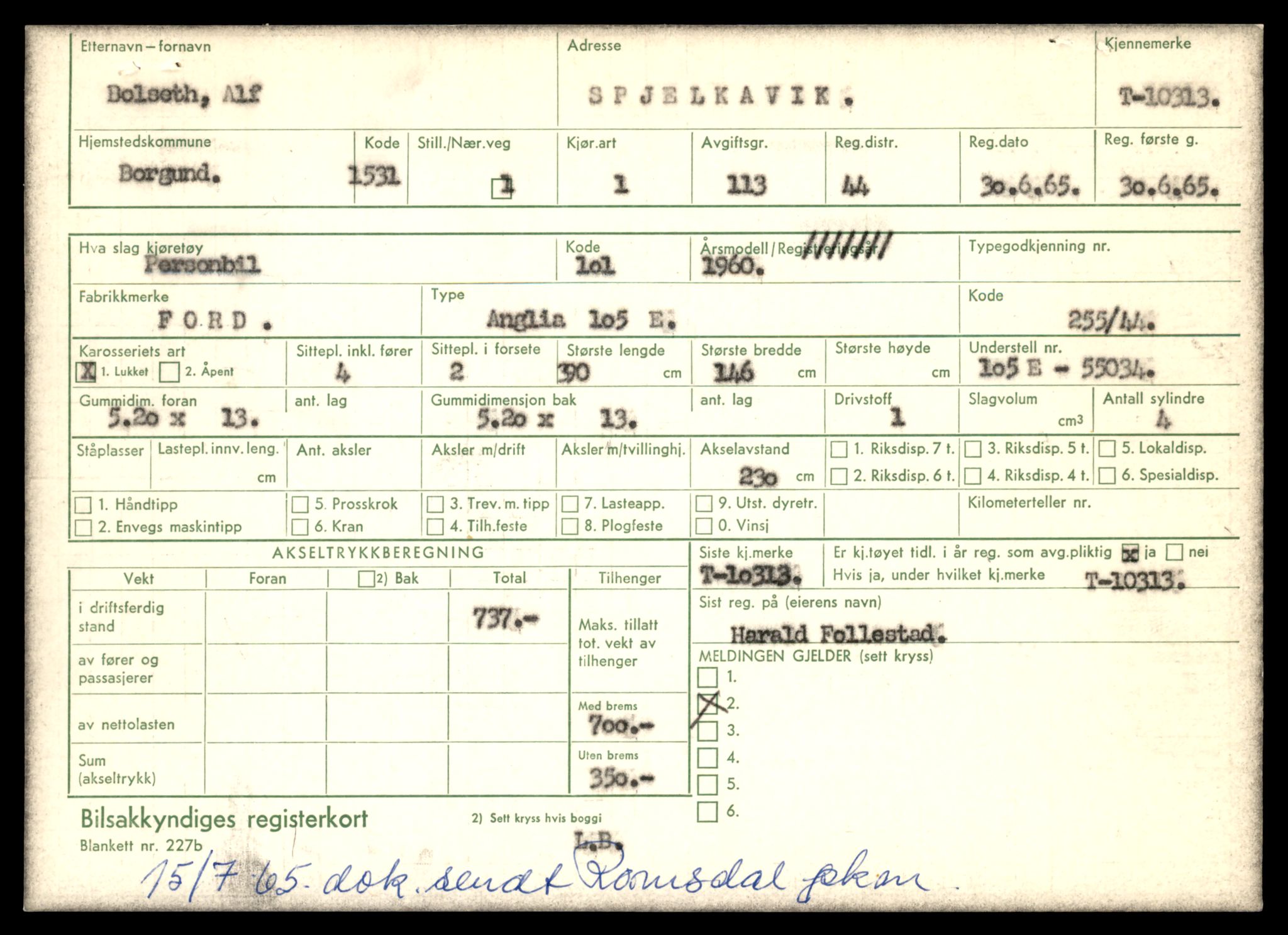 Møre og Romsdal vegkontor - Ålesund trafikkstasjon, AV/SAT-A-4099/F/Fe/L0019: Registreringskort for kjøretøy T 10228 - T 10350, 1927-1998, p. 2183