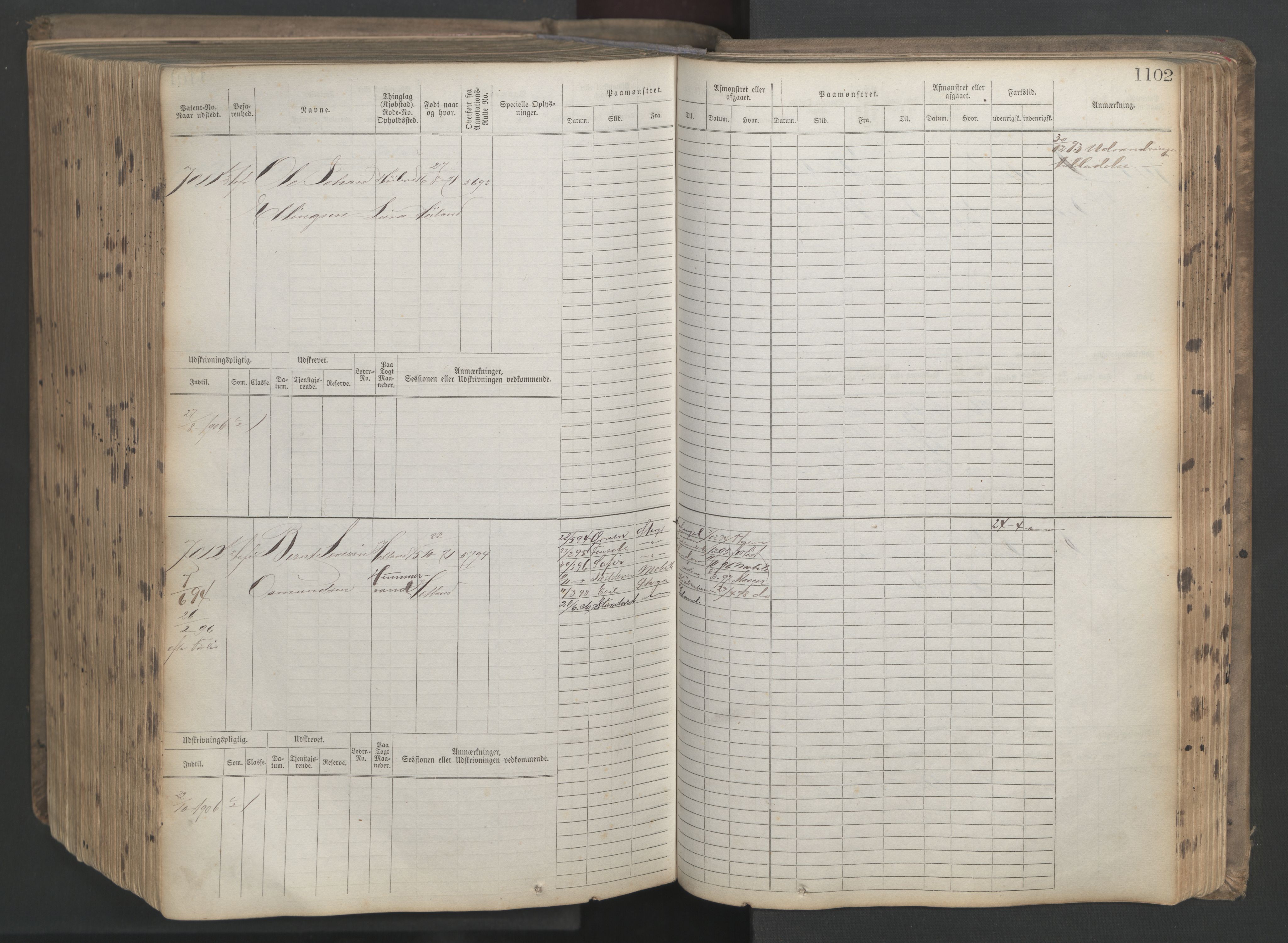 Stavanger sjømannskontor, AV/SAST-A-102006/F/Fb/Fbb/L0021: Sjøfartshovedrulle patnentnr. 6005-7204 (dublett), 1887, p. 508