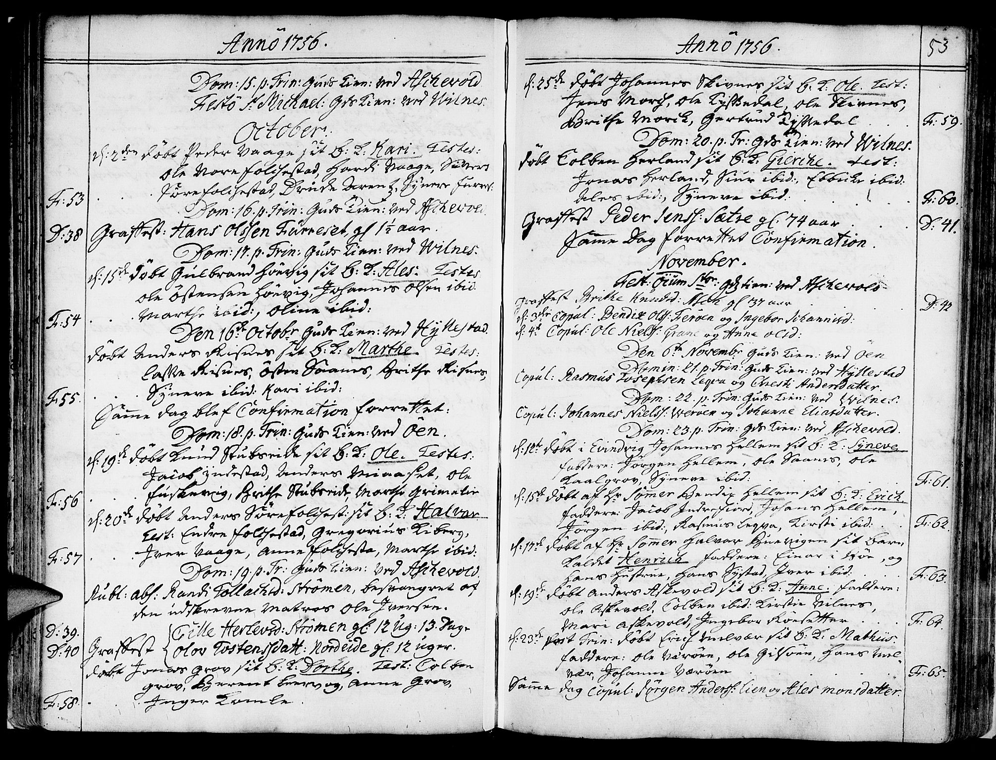 Askvoll sokneprestembete, SAB/A-79501/H/Haa/Haaa/L0008: Parish register (official) no. A 8, 1749-1775, p. 53