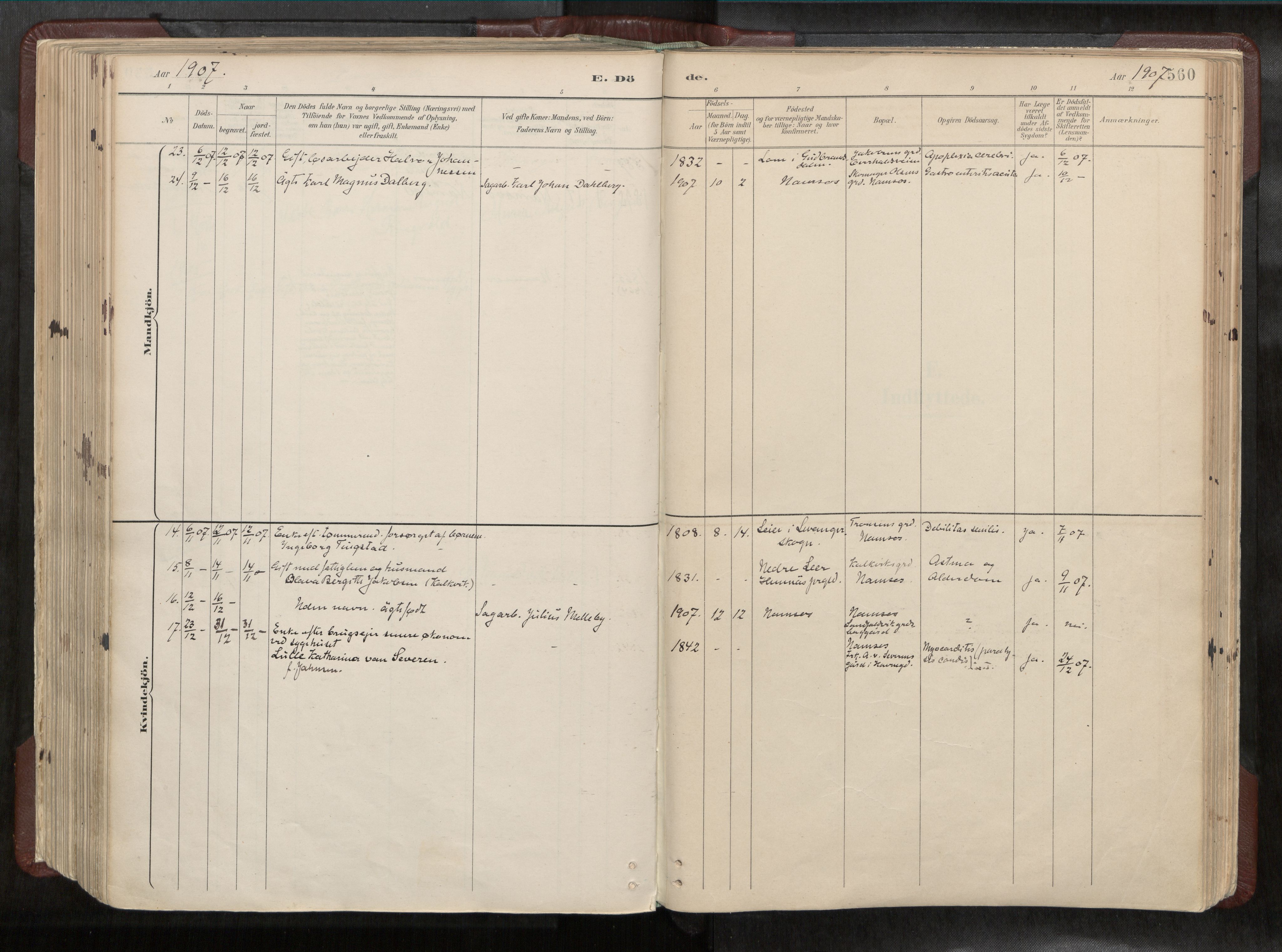 Ministerialprotokoller, klokkerbøker og fødselsregistre - Nord-Trøndelag, AV/SAT-A-1458/768/L0579a: Parish register (official) no. 768A14, 1887-1931, p. 560