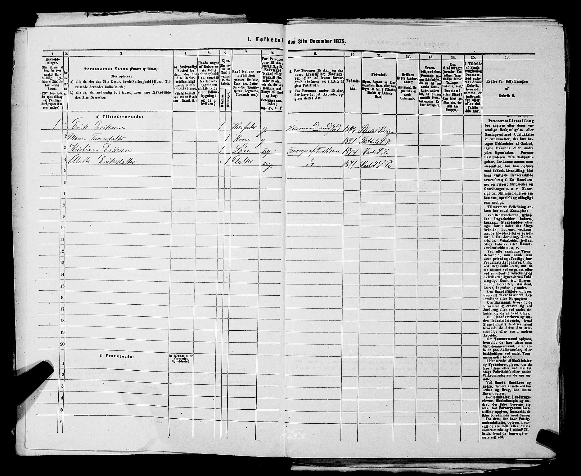 RA, 1875 census for 0137P Våler, 1875, p. 415