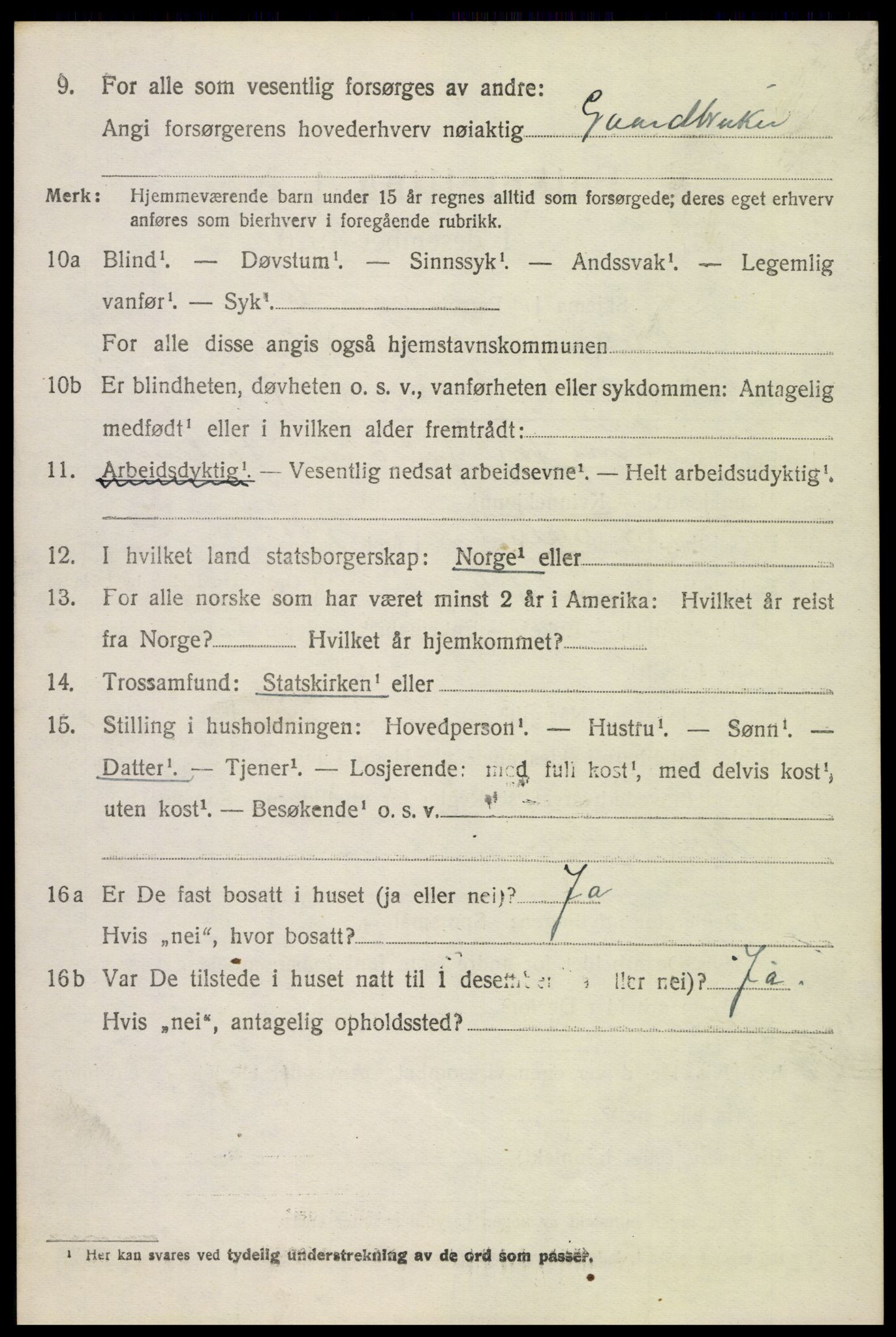 SAH, 1920 census for Fåberg, 1920, p. 13881