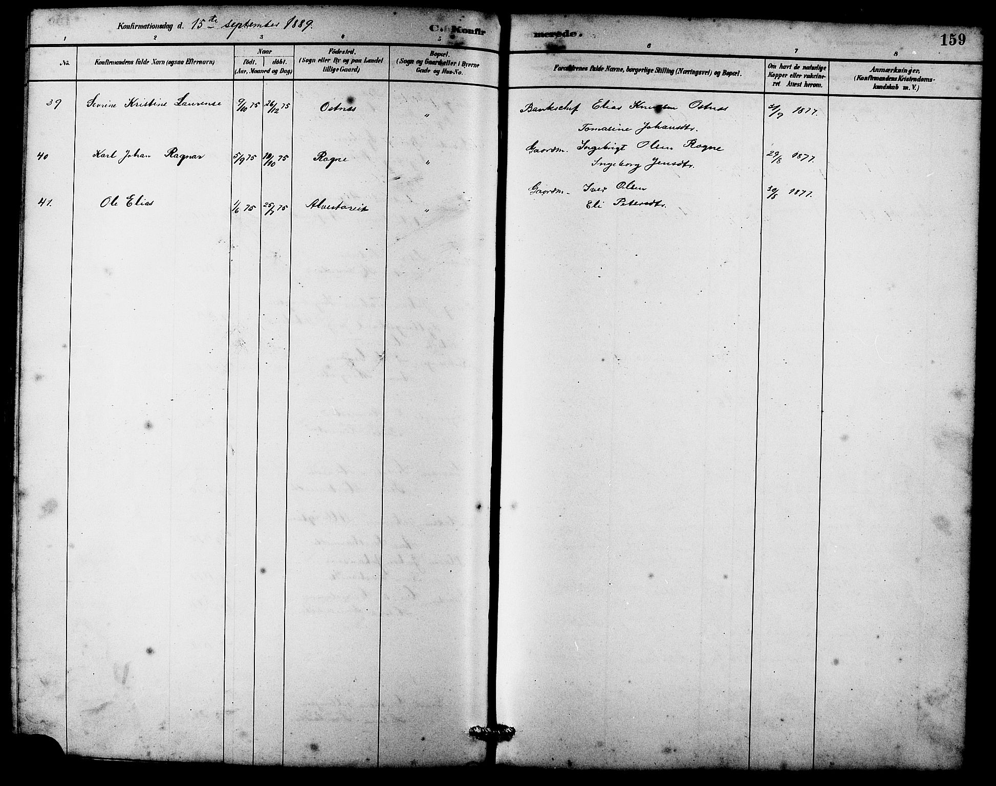 Ministerialprotokoller, klokkerbøker og fødselsregistre - Møre og Romsdal, AV/SAT-A-1454/536/L0510: Parish register (copy) no. 536C05, 1881-1898, p. 159