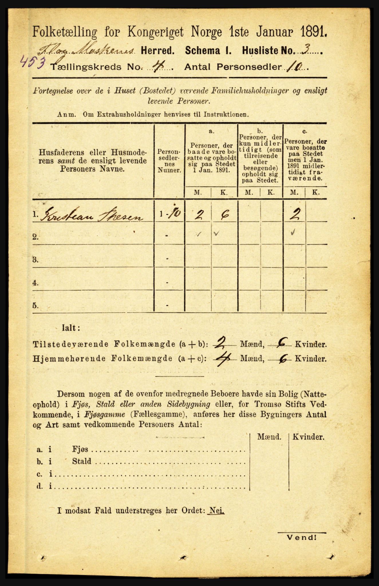 RA, 1891 census for 1859 Flakstad, 1891, p. 1787