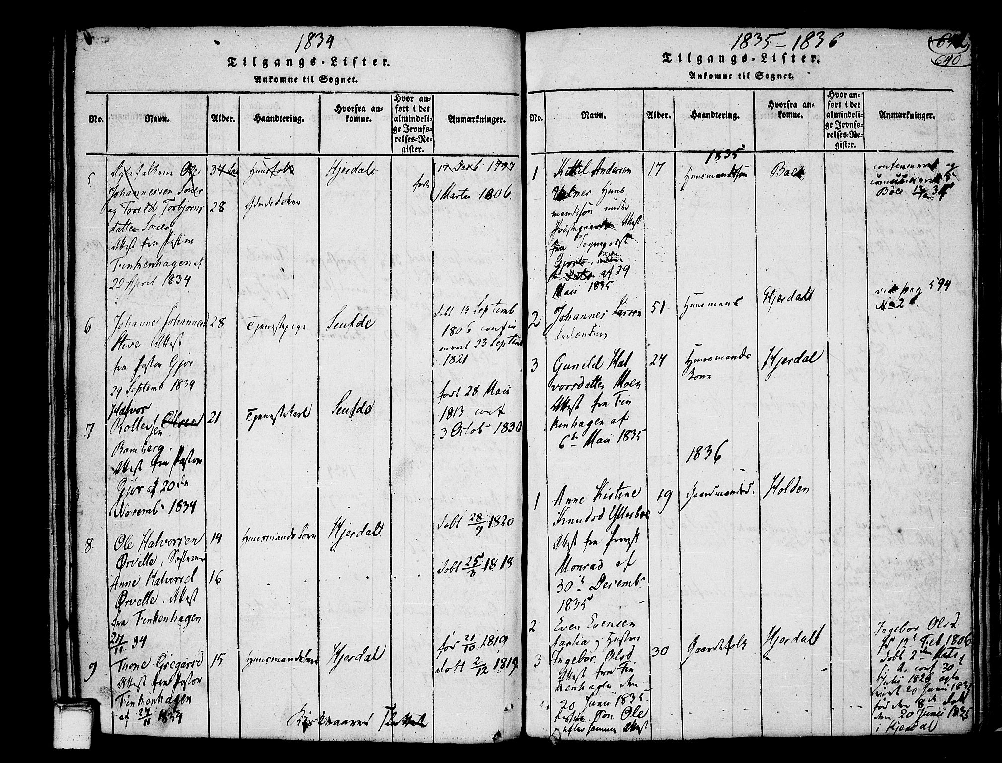 Heddal kirkebøker, SAKO/A-268/F/Fa/L0005: Parish register (official) no. I 5, 1814-1837, p. 639-640