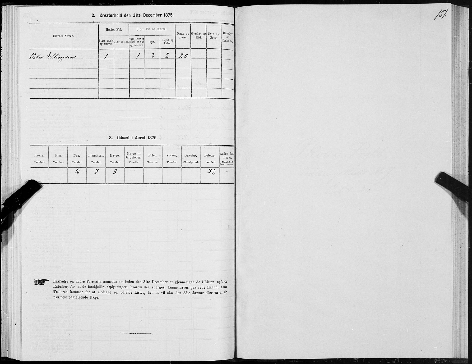 SAT, 1875 census for 1529P Skodje, 1875, p. 2151