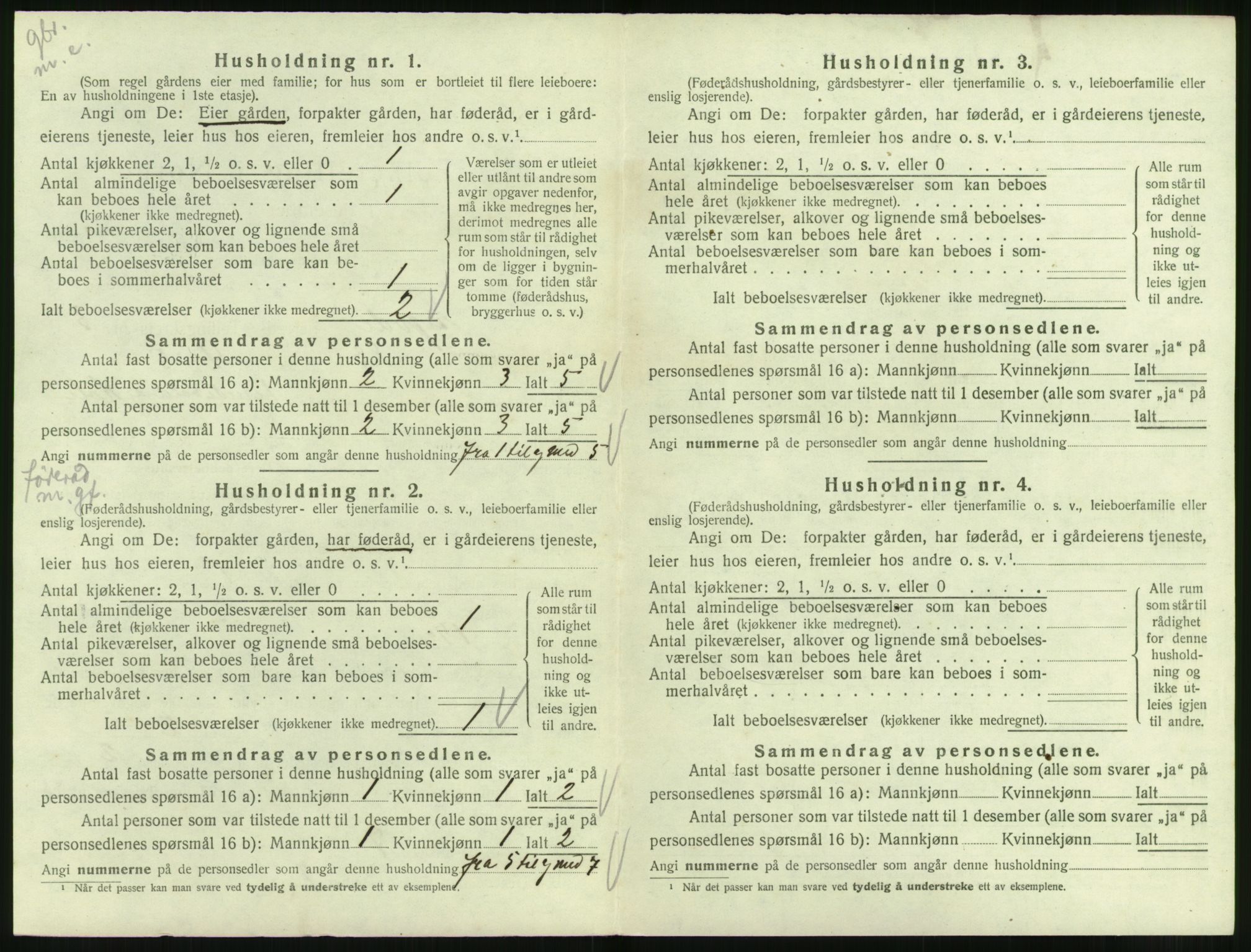 SAT, 1920 census for Syvde, 1920, p. 135