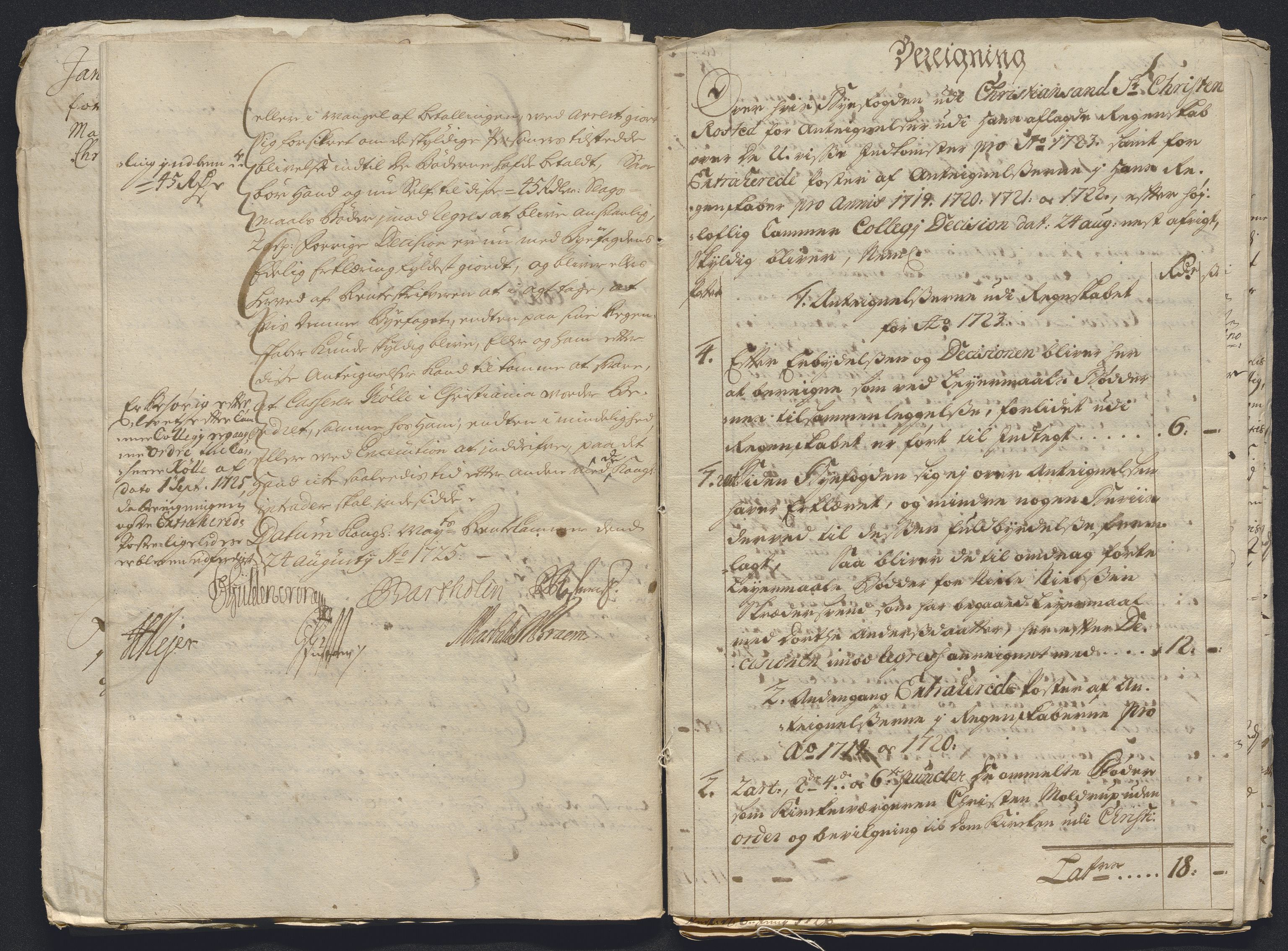 Rentekammeret inntil 1814, Reviderte regnskaper, Byregnskaper, AV/RA-EA-4066/R/Rm/L0286: [M19] Sikt og sakefall, 1719-1727, p. 283