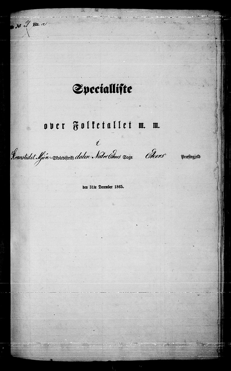 RA, 1865 census for Eiker, 1865, p. 390