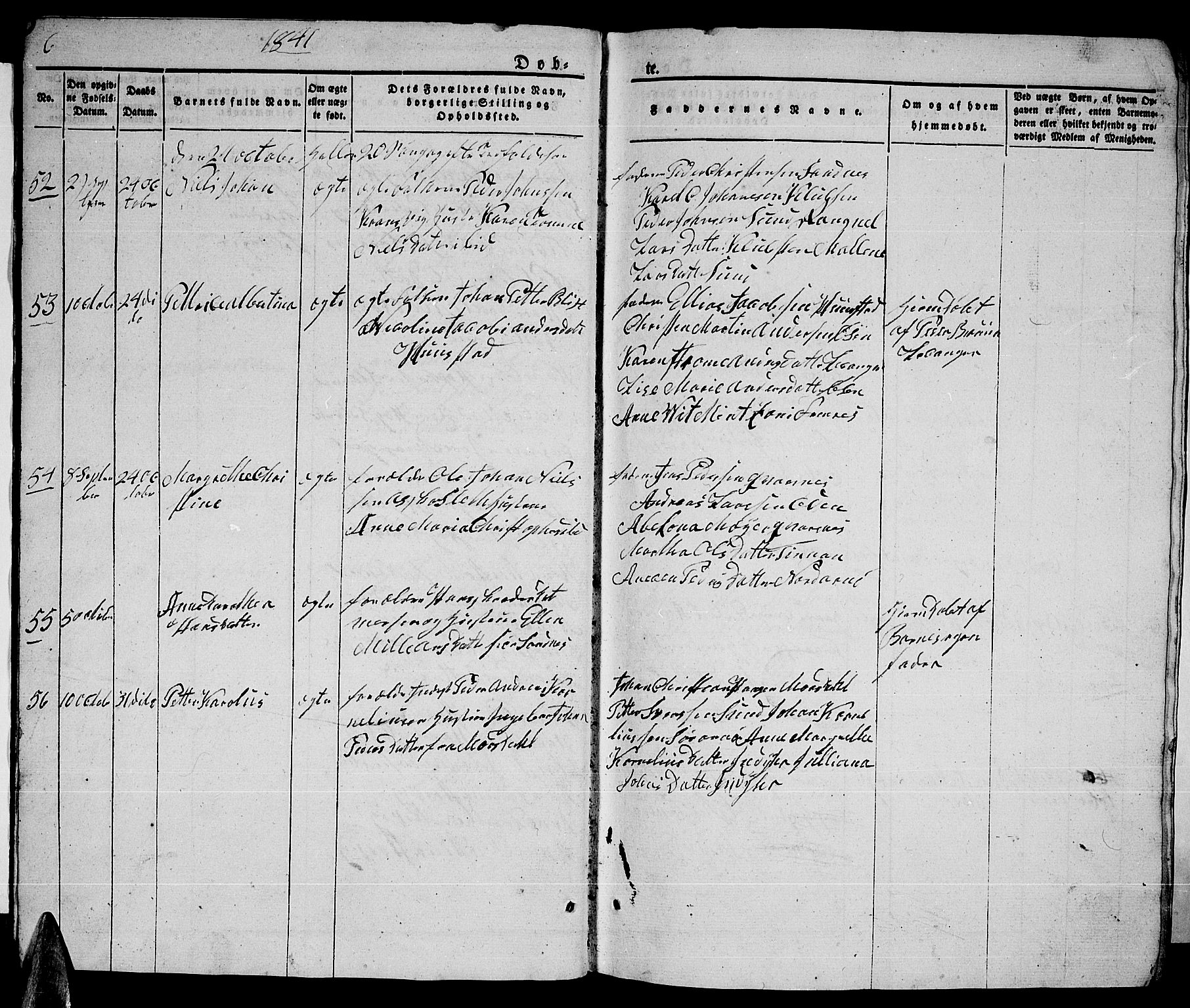 Ministerialprotokoller, klokkerbøker og fødselsregistre - Nordland, SAT/A-1459/805/L0106: Parish register (copy) no. 805C02, 1841-1861, p. 6