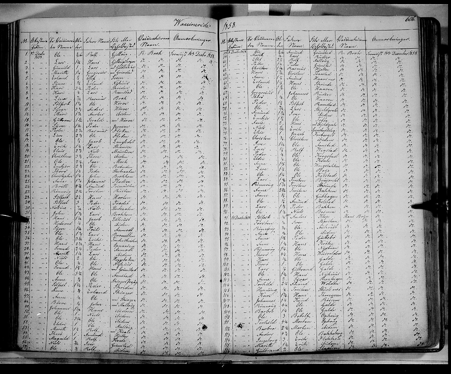 Lom prestekontor, SAH/PREST-070/K/L0006: Parish register (official) no. 6B, 1837-1863, p. 606