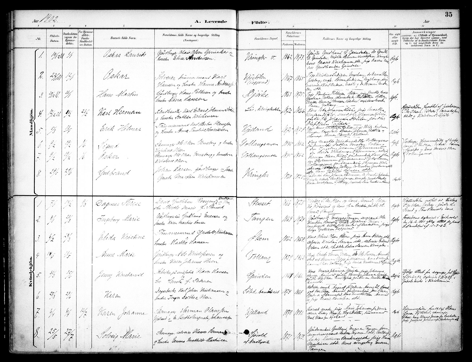 Nannestad prestekontor Kirkebøker, SAO/A-10414a/F/Fc/L0002: Parish register (official) no. III 2, 1893-1907, p. 35