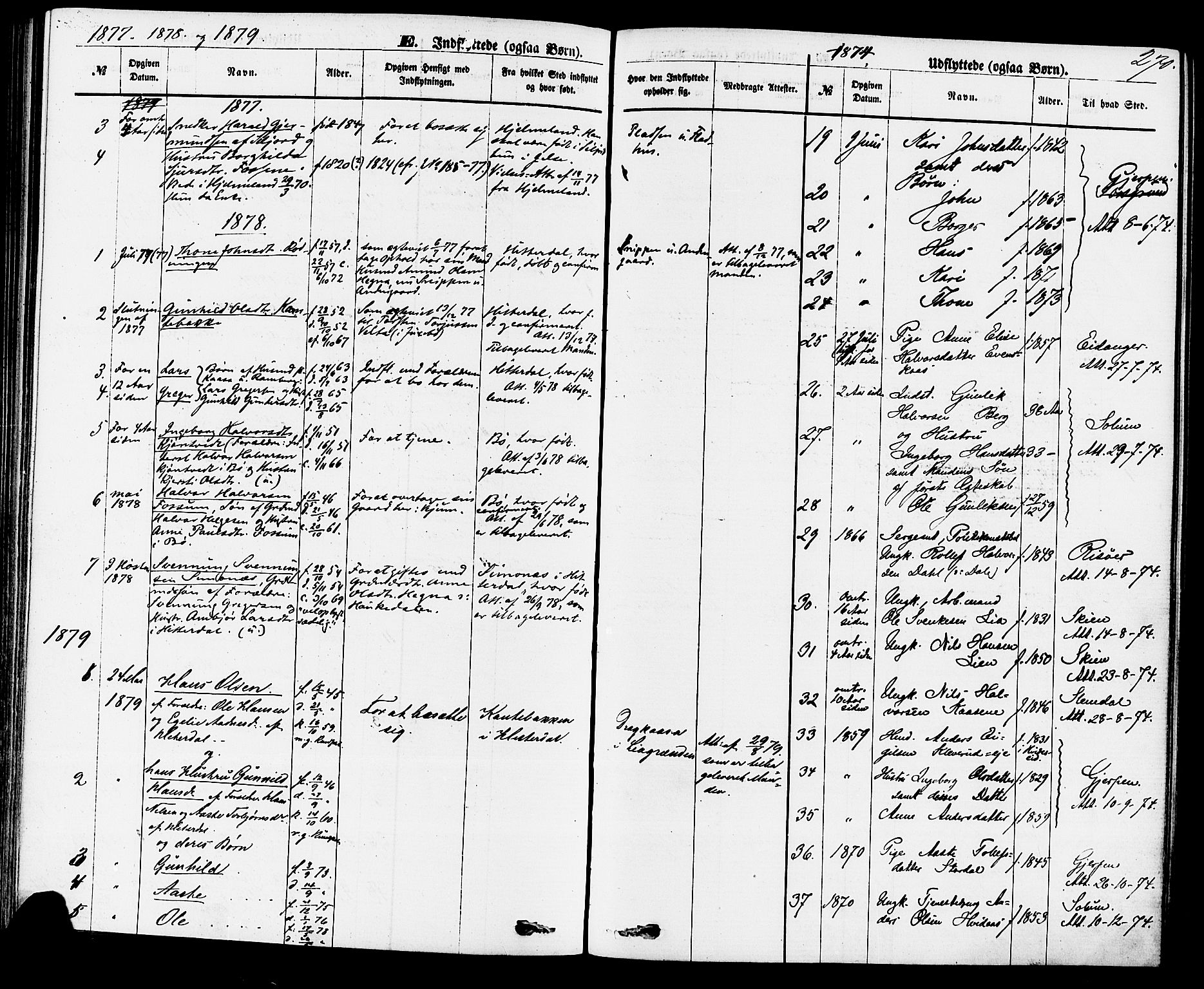 Sauherad kirkebøker, SAKO/A-298/F/Fa/L0008: Parish register (official) no. I 8, 1873-1886, p. 270