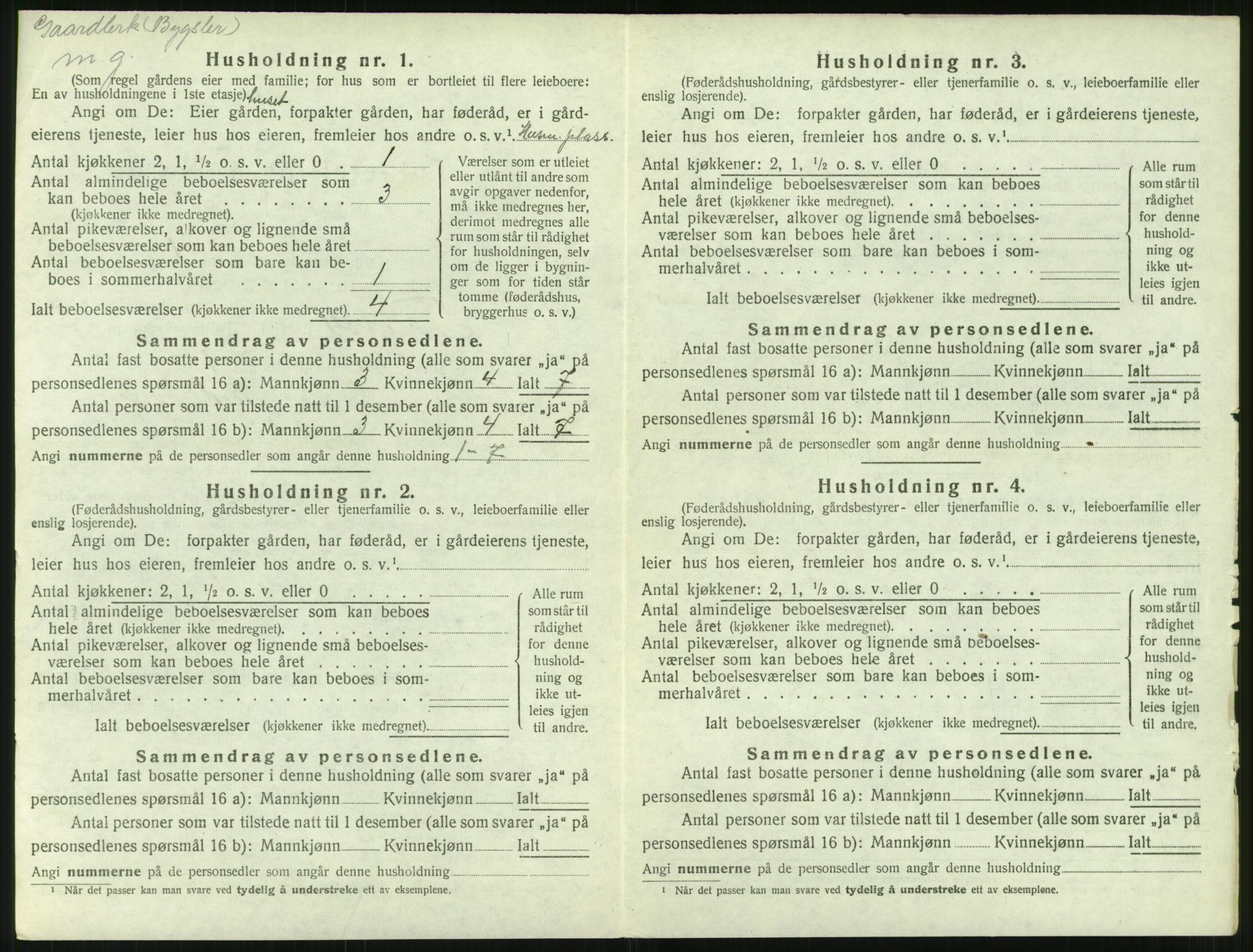 SAT, 1920 census for Tingvoll, 1920, p. 393