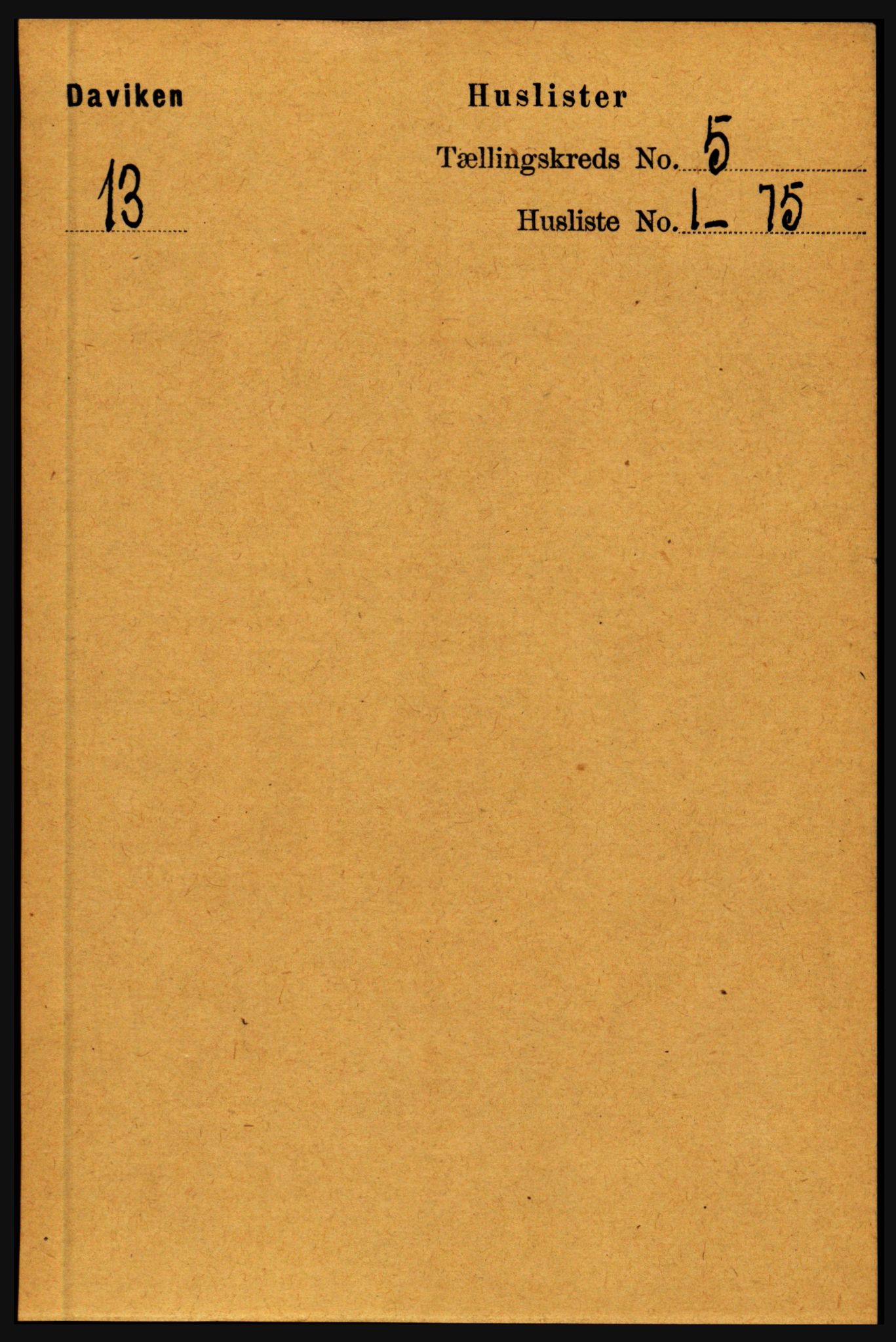 RA, 1891 census for 1442 Davik, 1891, p. 1733