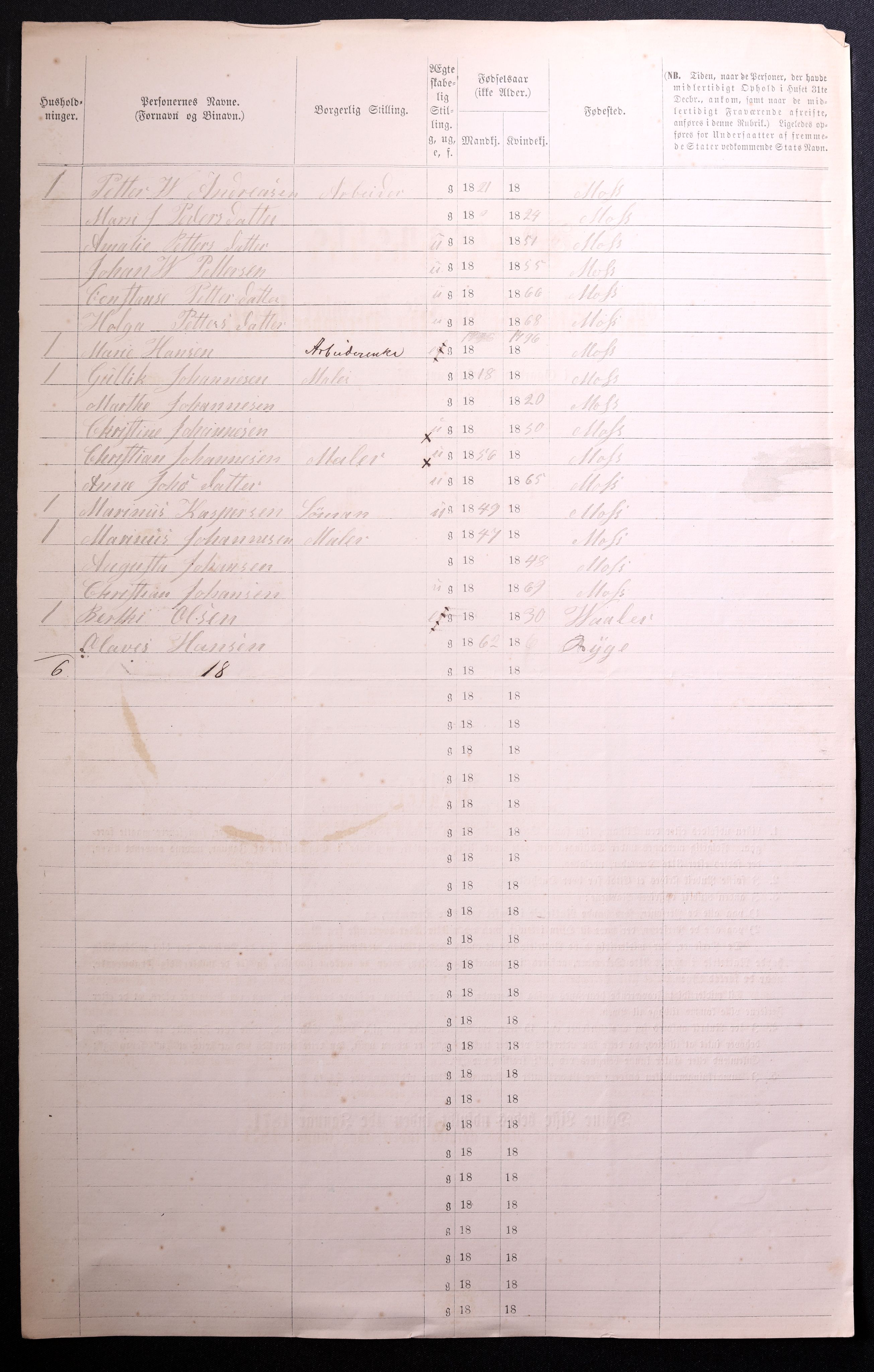 RA, 1870 census for 0104 Moss, 1870, p. 510