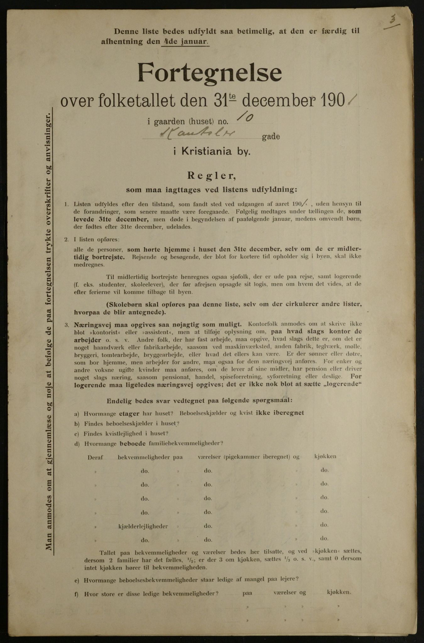 OBA, Municipal Census 1901 for Kristiania, 1901, p. 7507