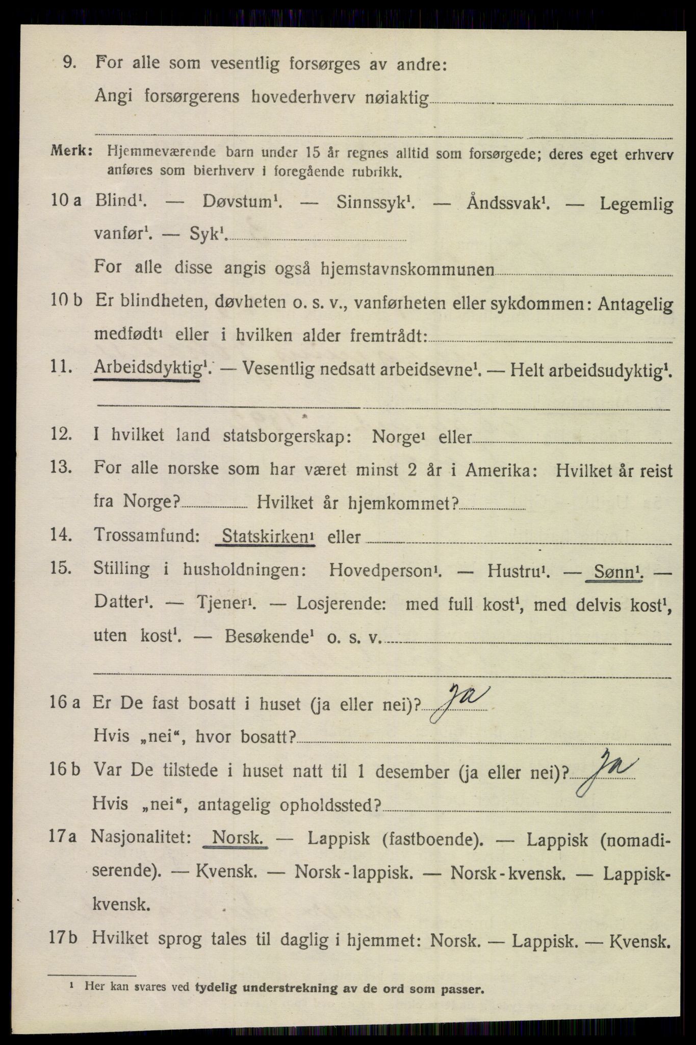 SAT, 1920 census for Lurøy, 1920, p. 5648