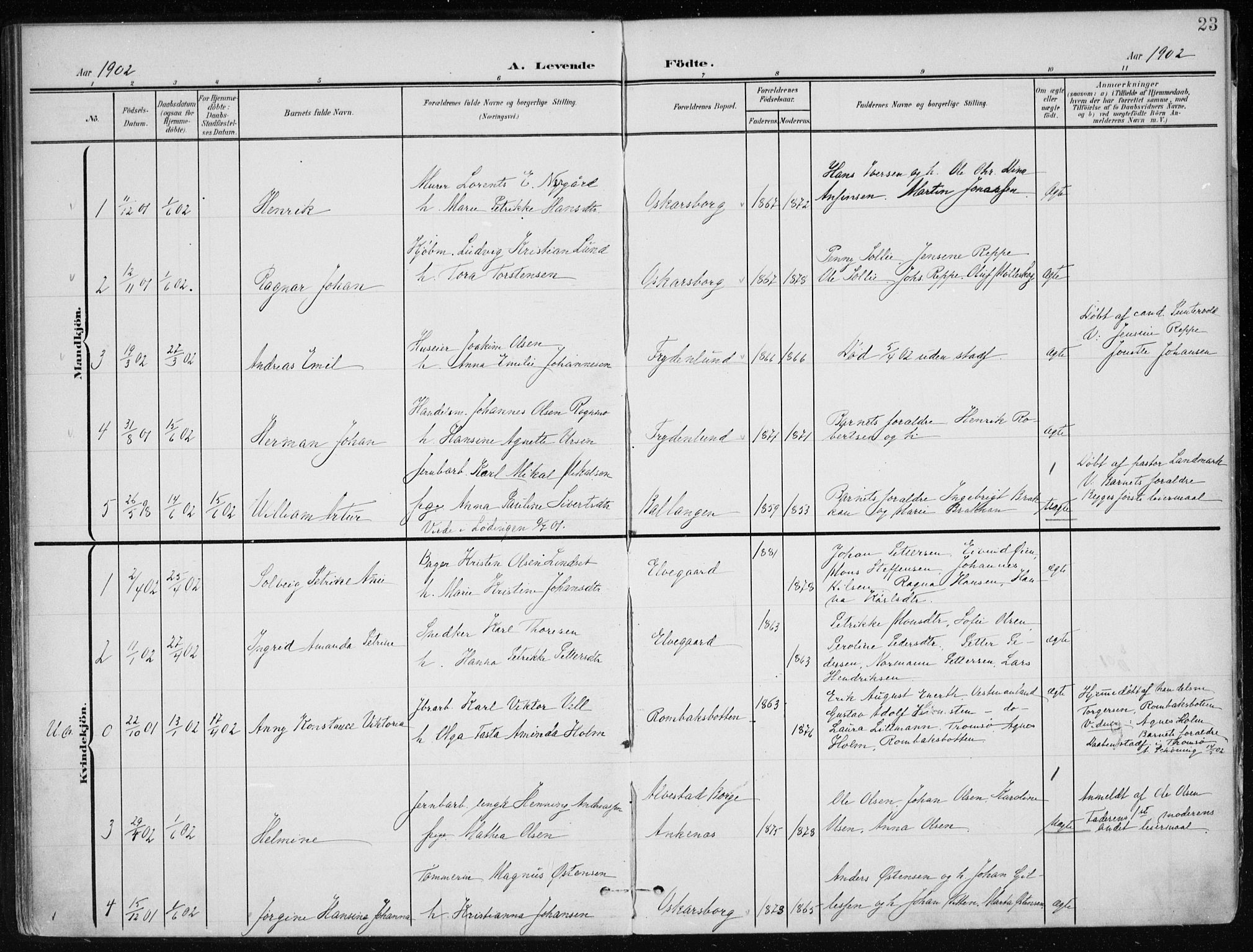 Ministerialprotokoller, klokkerbøker og fødselsregistre - Nordland, SAT/A-1459/866/L0941: Parish register (official) no. 866A04, 1901-1917, p. 23